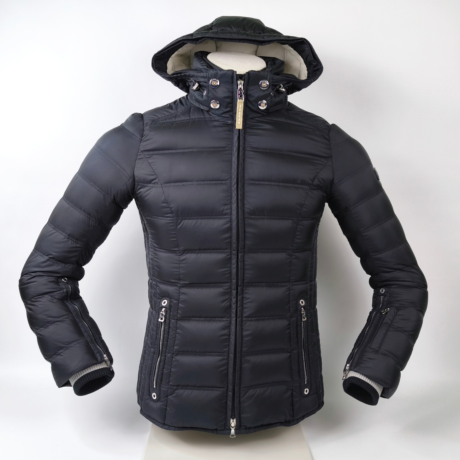 Bogner Skijacke / Daunenjacke schwarz Gr. 36 (S) abnehmbare Kapuze Schneefang