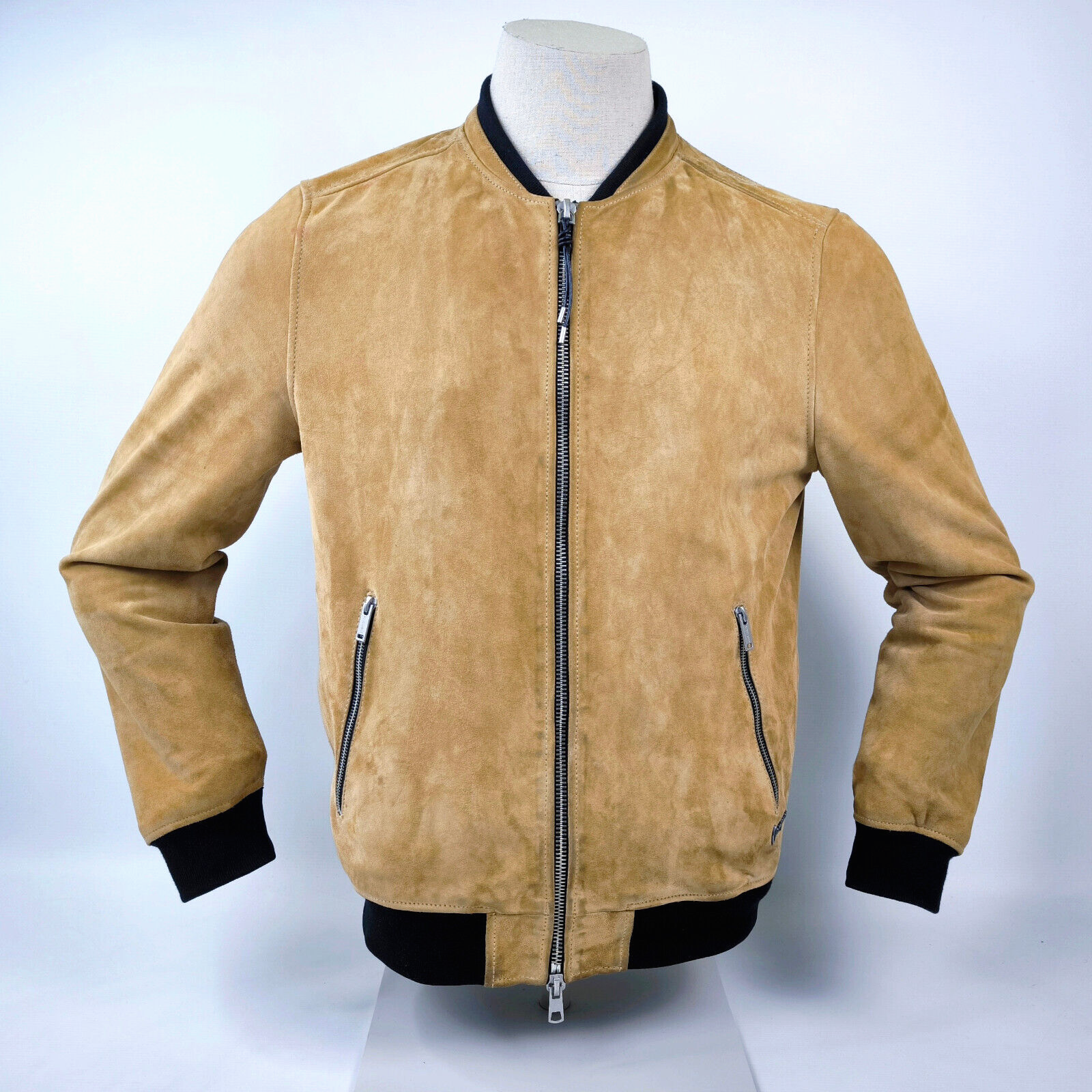 Chevignon Lederjacke Wildleder ocker Gr. XXL (XL) schmaler Schnitt