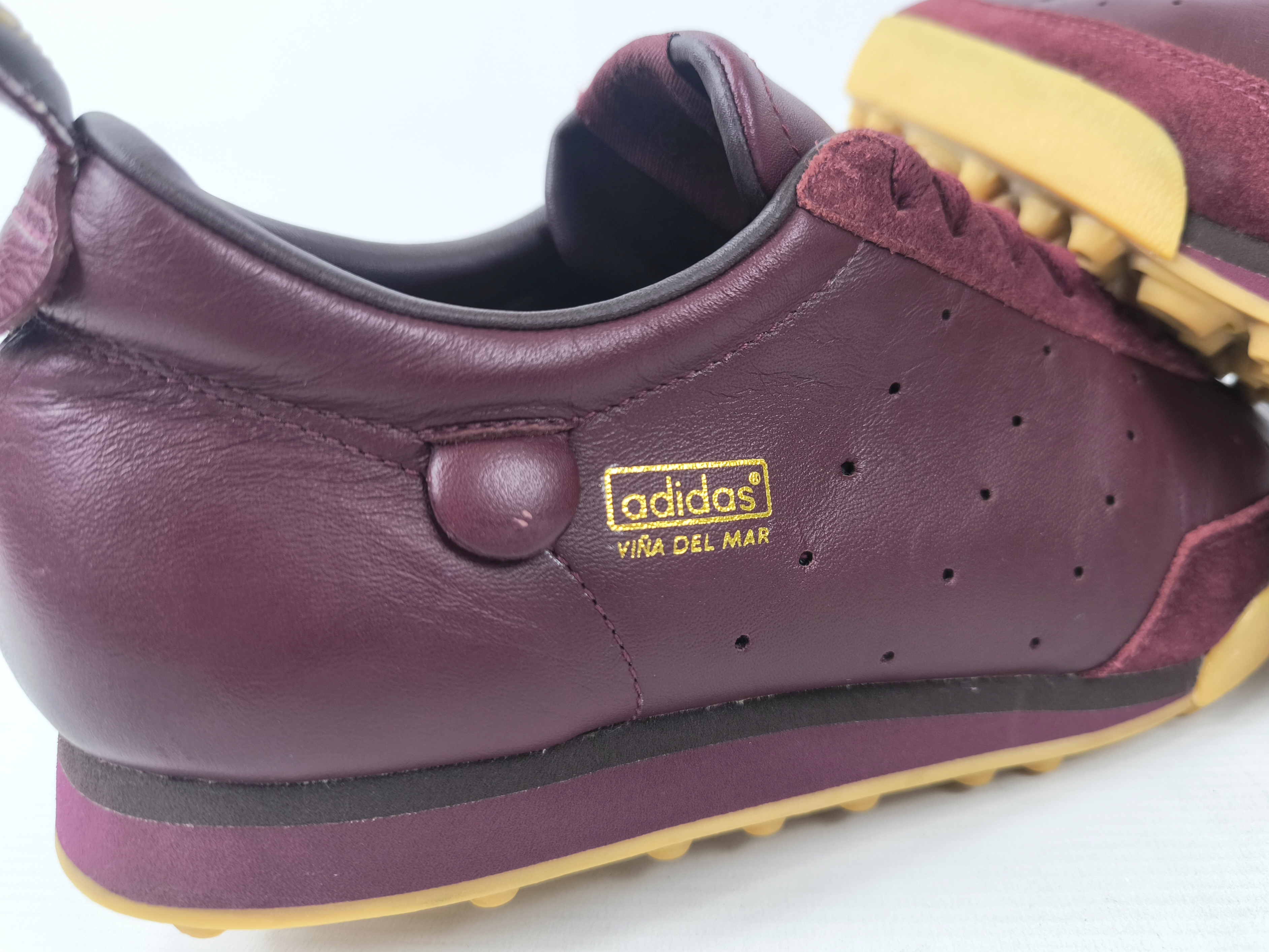 adidas Vina Del Mar Schuhe bordeaux EUR 42 2/3 UK 8.5 aus 2003 Chile 015894