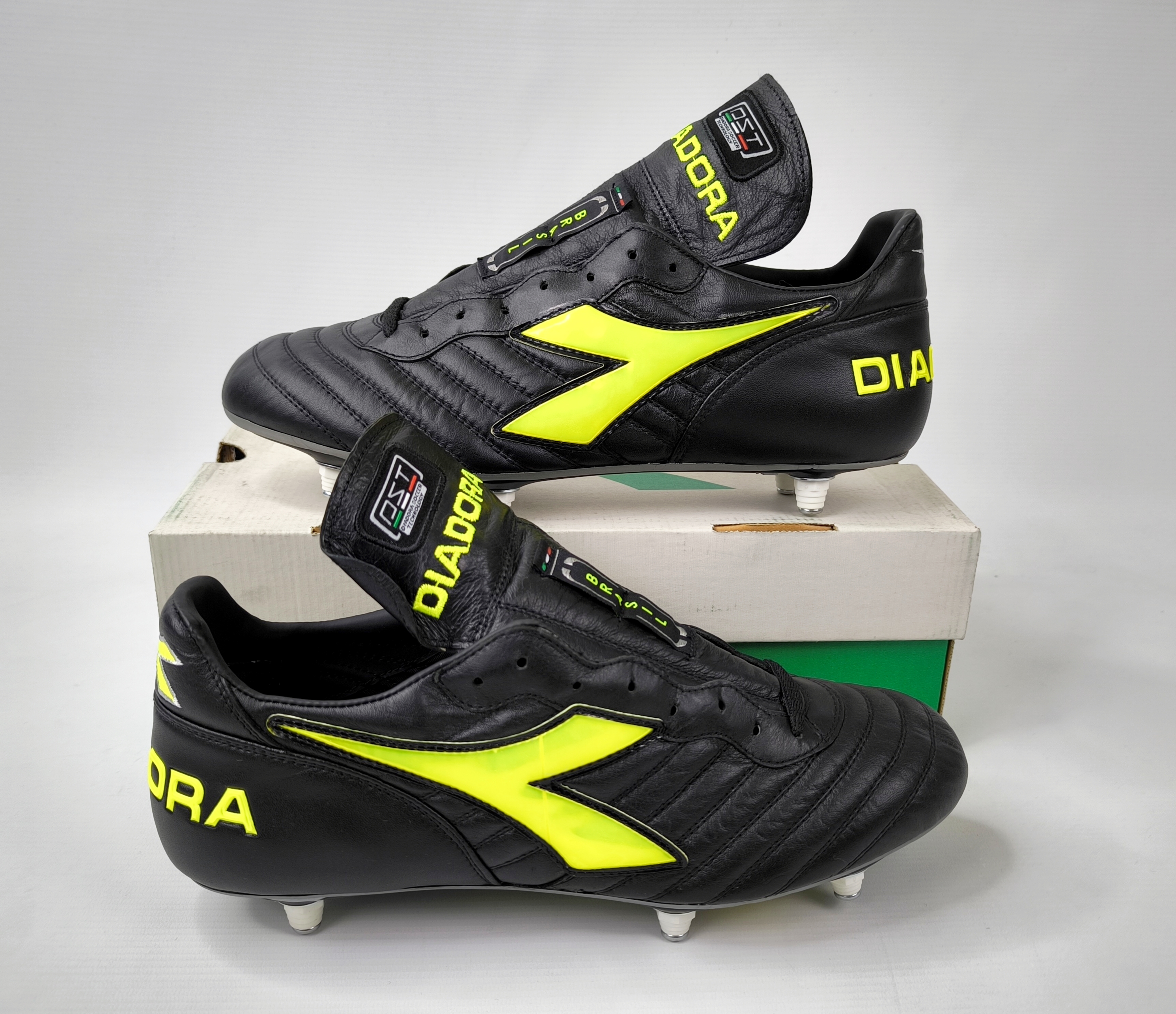 Diadora Brasil Pro SC Fussball Schuhe EUR 44.5 / UK 10 Made in Italy 125496
