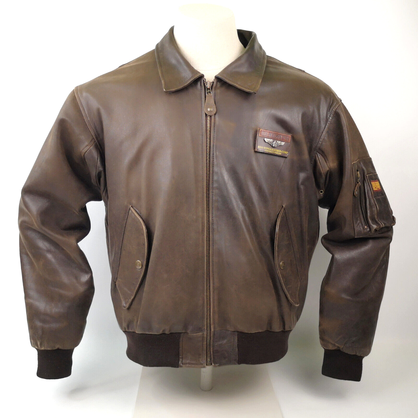 Redskins Piloten Lederjacke A2 Gr. XL inkl. Innenweste orange