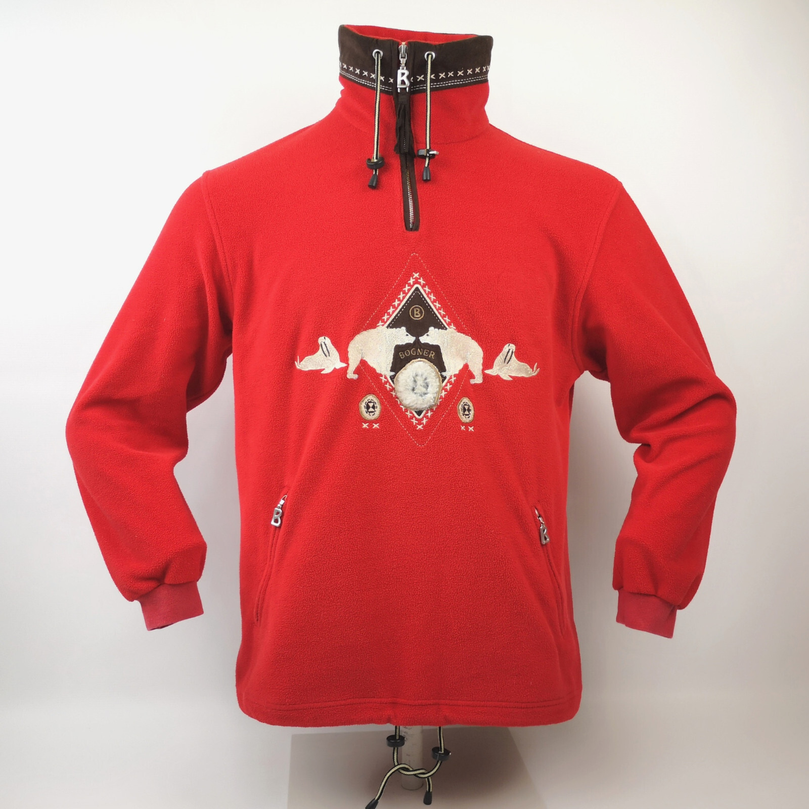 Bogner Damen Fleece Shirt rot Polar Gr. 40 Eisbären und Robben