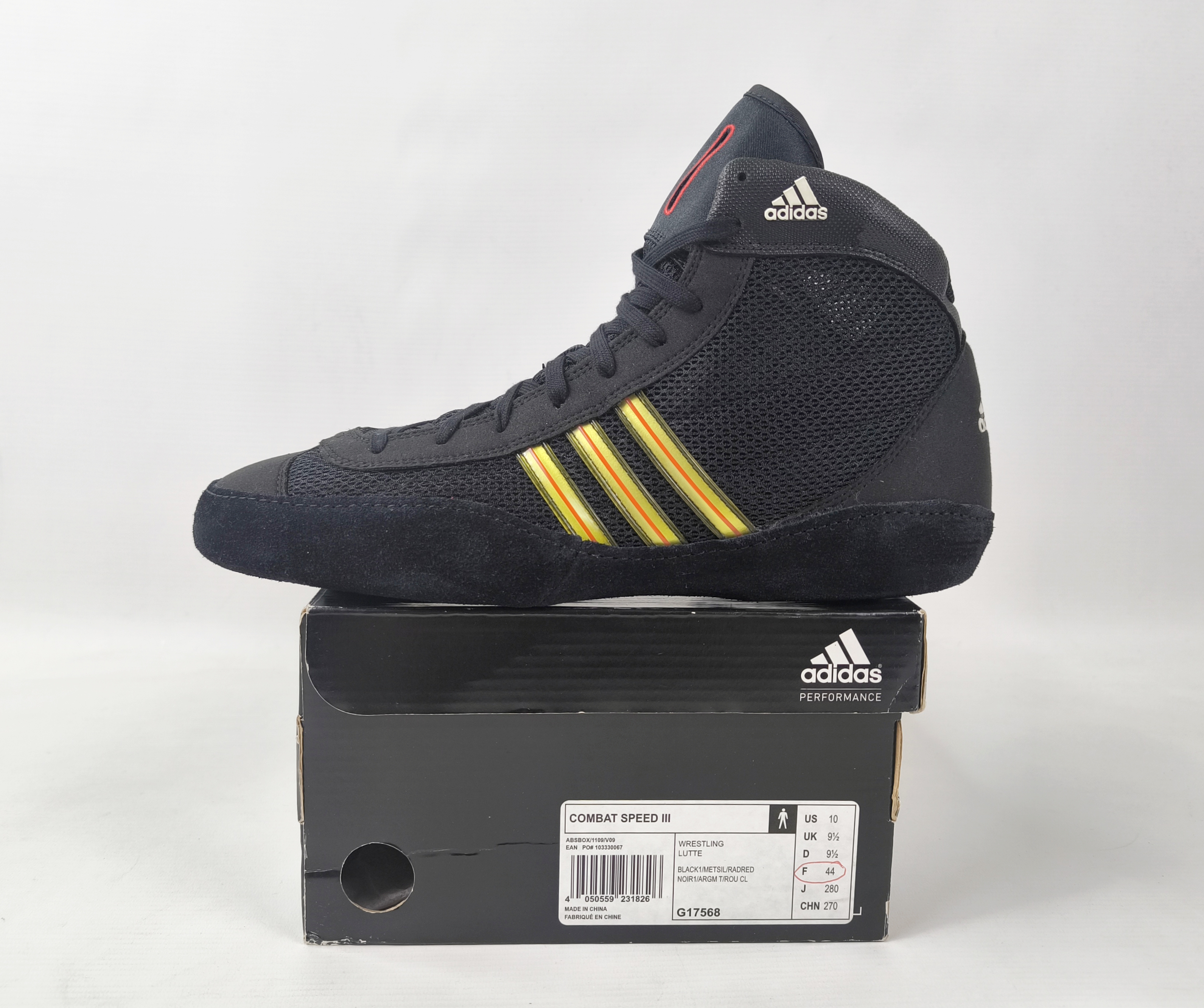 adidas Combat Speed III 3 EUR 44 UK 9.5 Wrestling Schuhe aus 2011 neu BN G17568