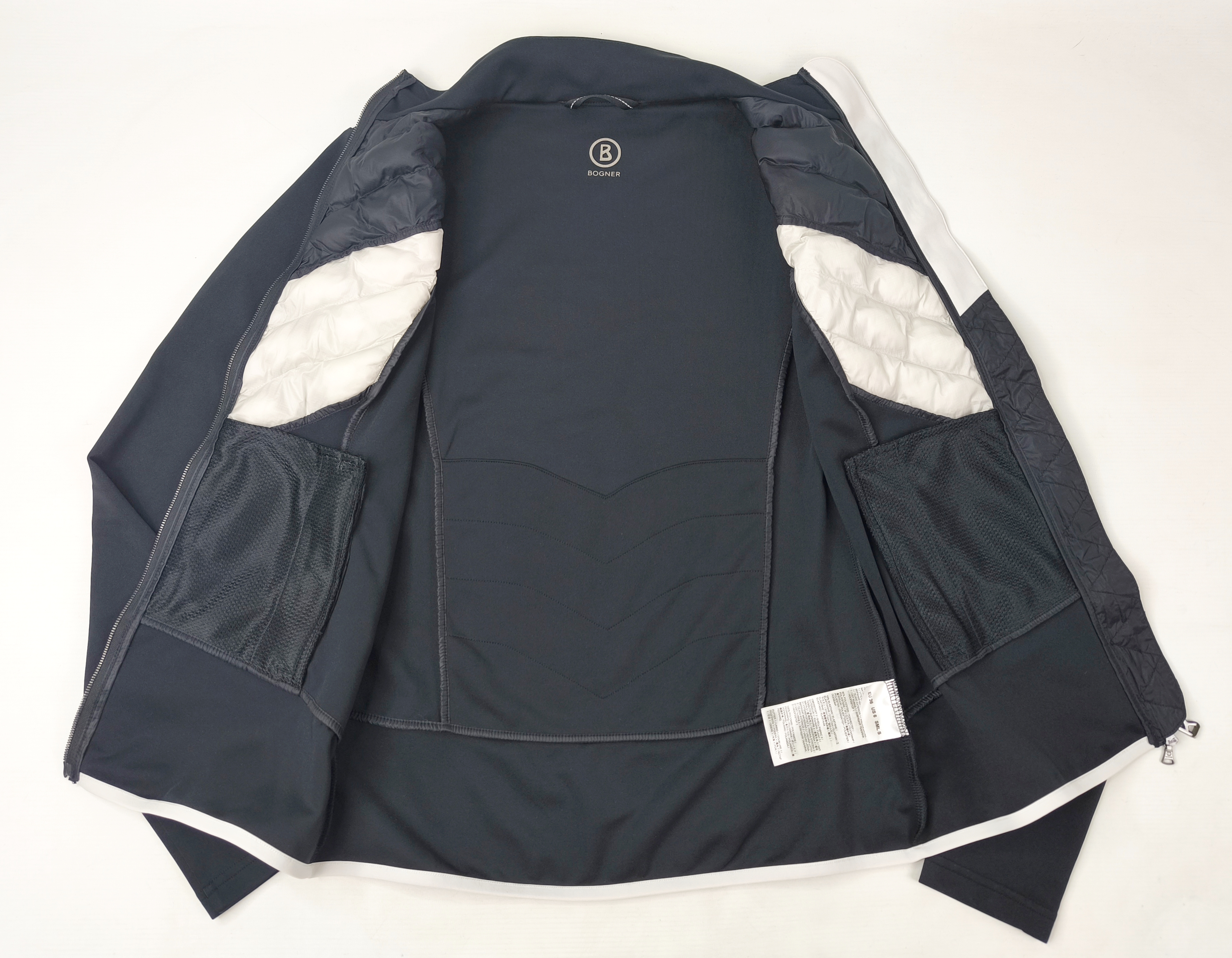Bogner Jacke Hybrid schwarz Polyamid Gr. 36 (S) stretch Logo Patch