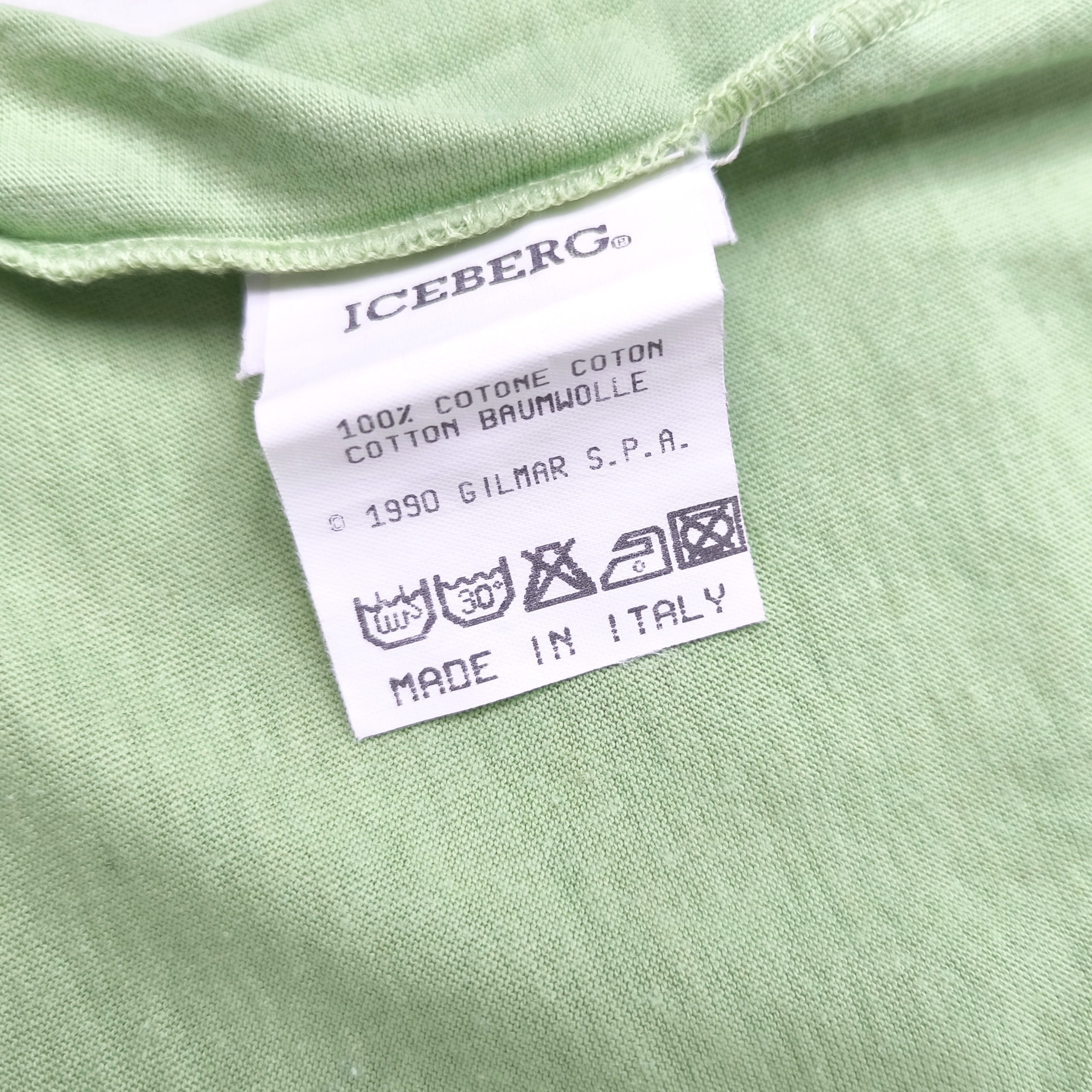 Iceberg T-Shirt Balu Dschungelbuch hellgrün Gr. M (L) Italy vintage 90s
