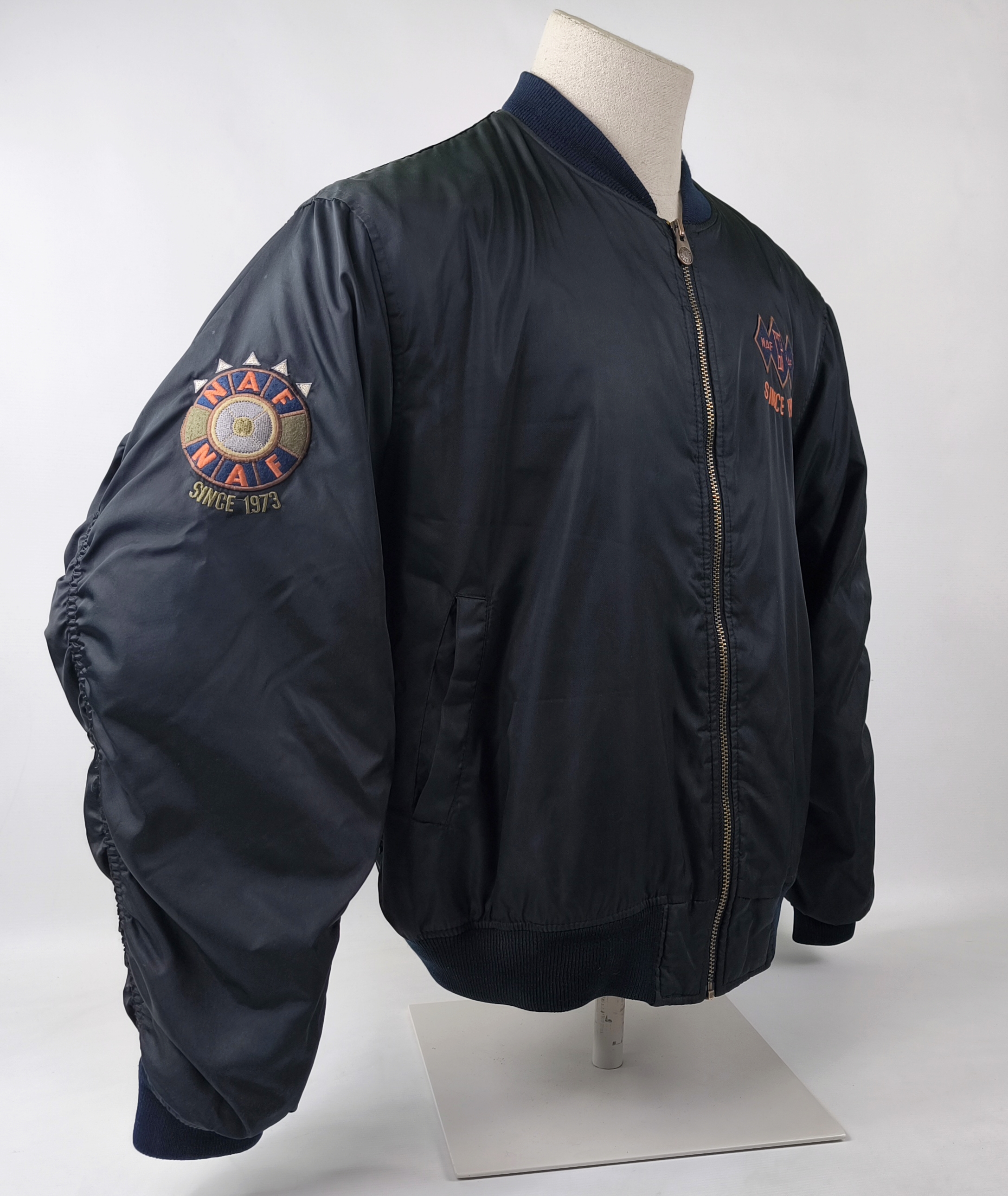 Naf Naf Jacke schwarz ASNN Gr. T2 (XL) Bomberjacke vintage 80s 90s
