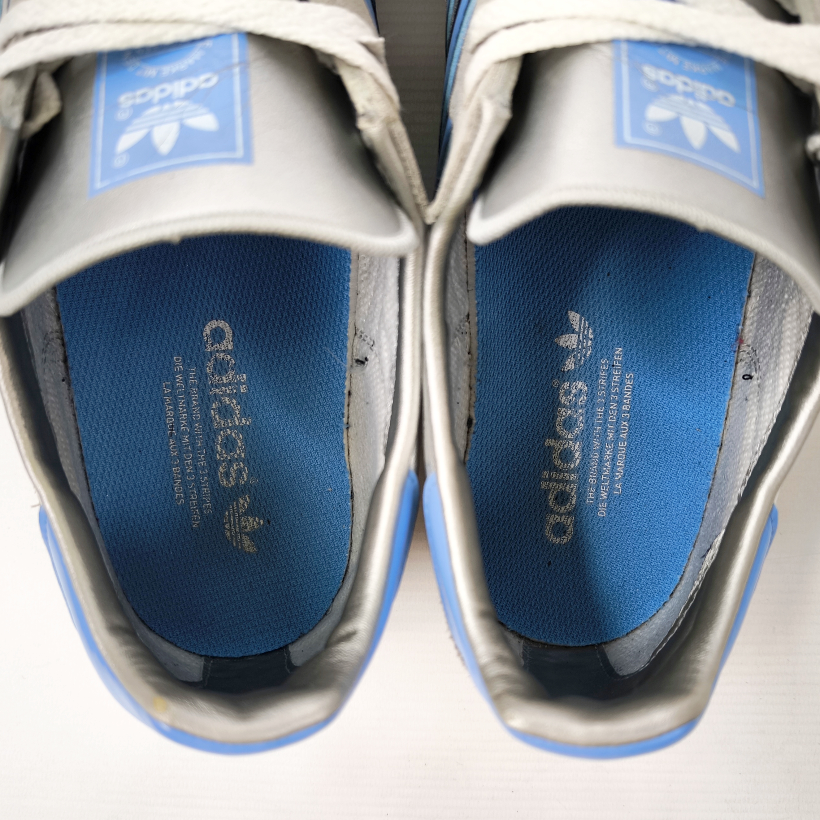 adidas Phantom Schuhe EUR 46 - UK 11 silber hellblau aus 2013 Q34304 micropacer