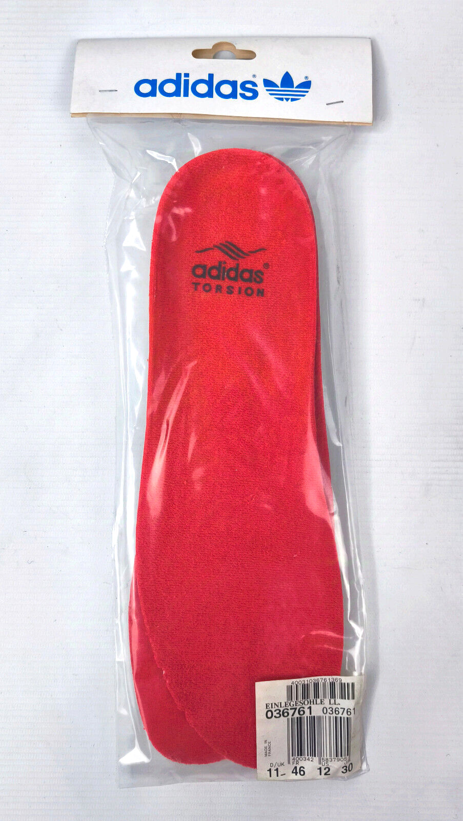 adidas Torsion Einlegesohlen rot Gr. 46 / UK 11.5 Made in France EQT ZX 036761