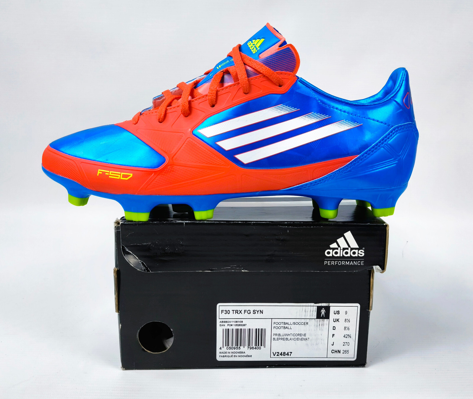 adidas F50 F30 TRX FG SYN 2012 Gr. EUR 42 2/3 / UK 8.5 Fussball Schuhe V24847