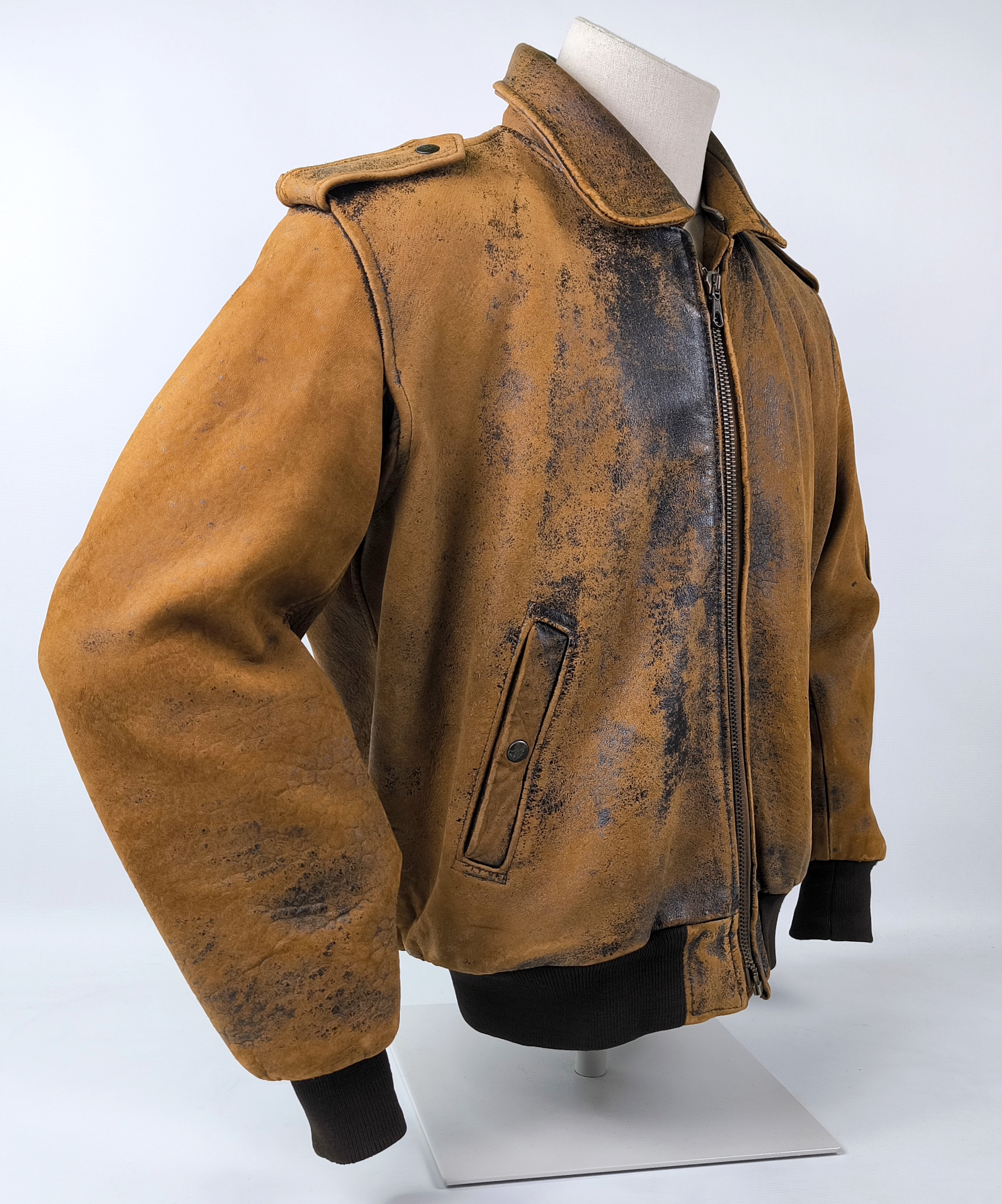 Chevignon Lederjacke braun Gr. XL (L) Fliegerjacke vintage 80s Old Flight Jacket