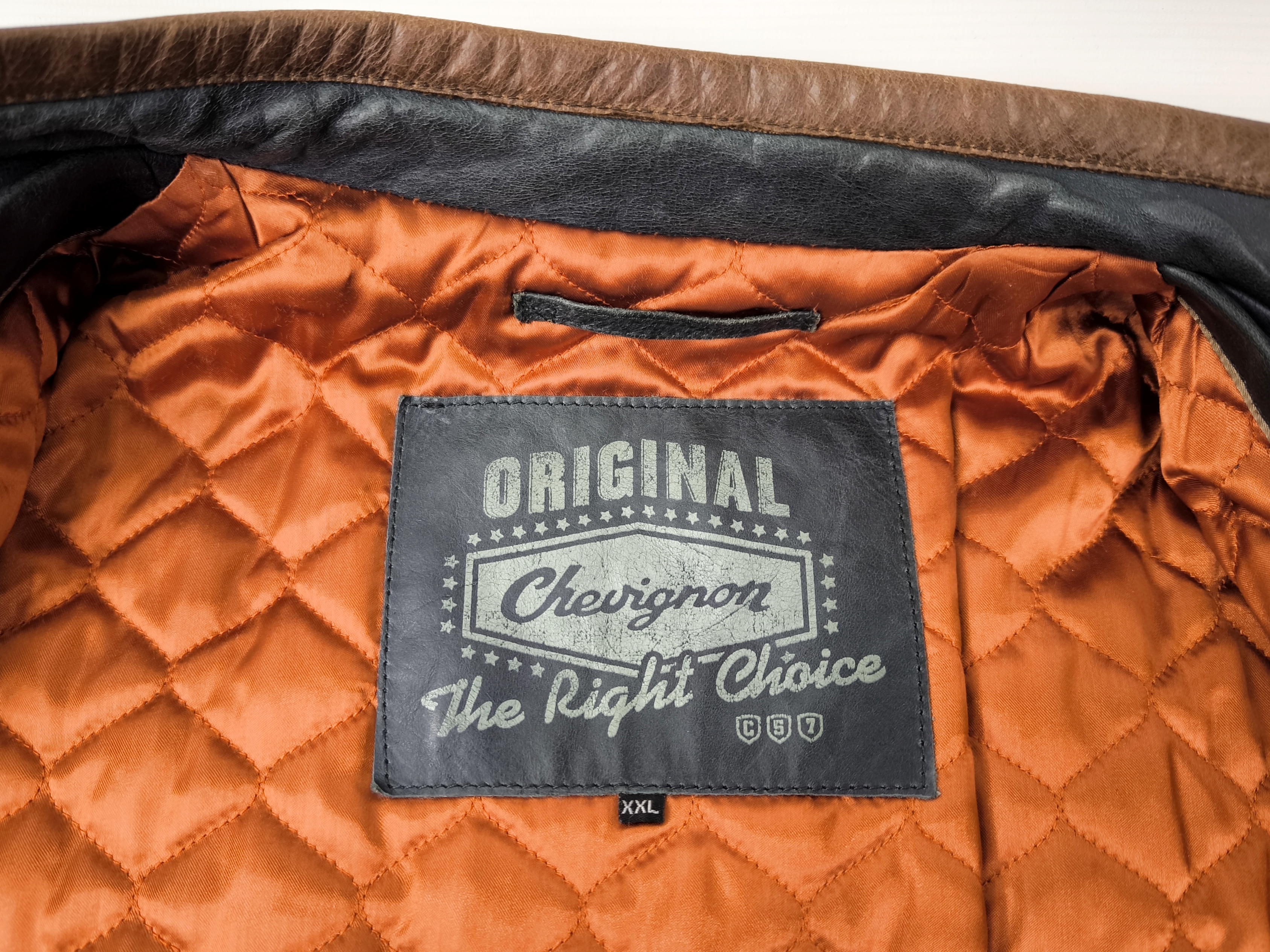 Chevignon Lederjacke Seven Roads Asphalt Rider Gr. XXL (XL) Biker blaugrau