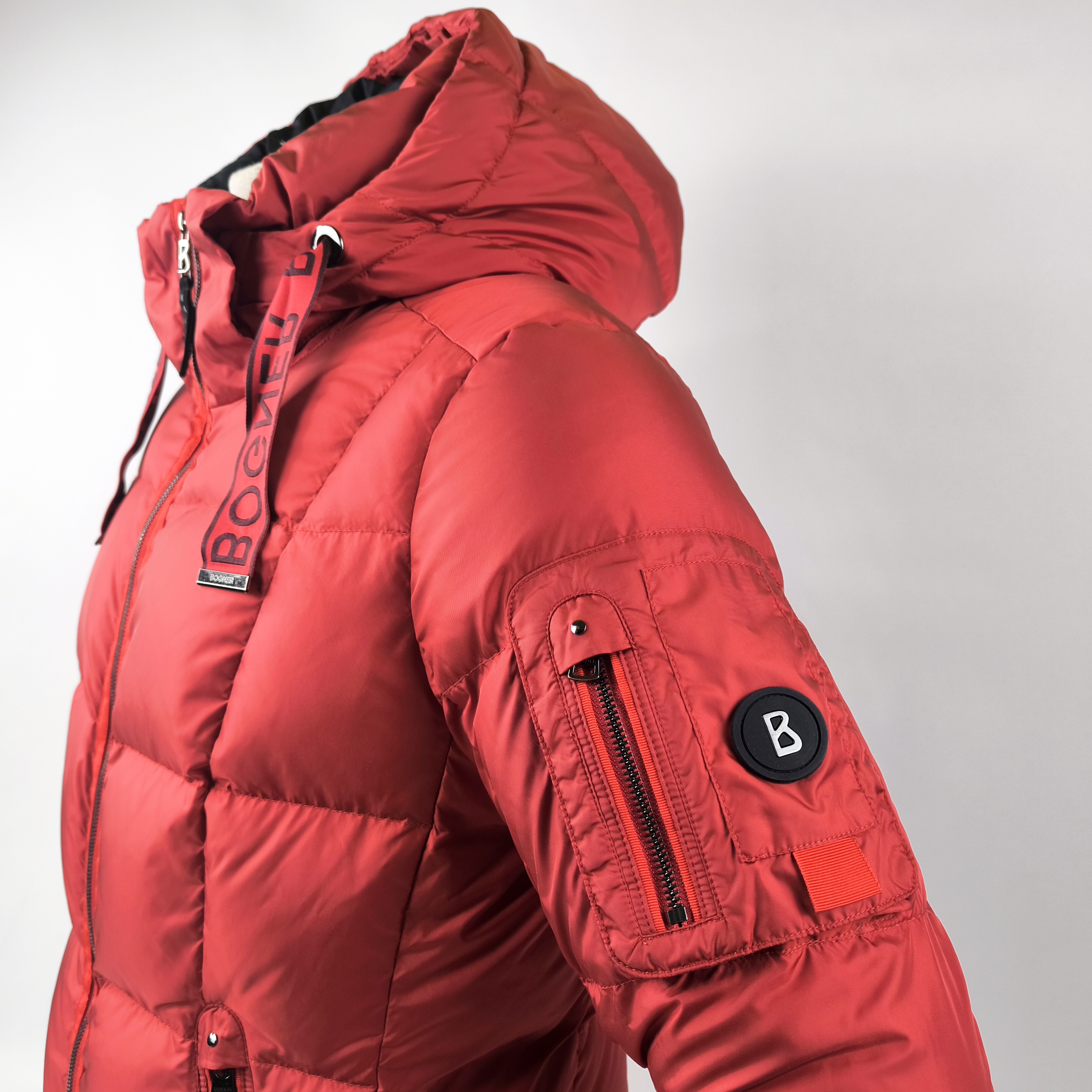 Bogner Daunenjacke Felina Gr. 42 (L) rot abnehmbare Kapuze Damen Jacke