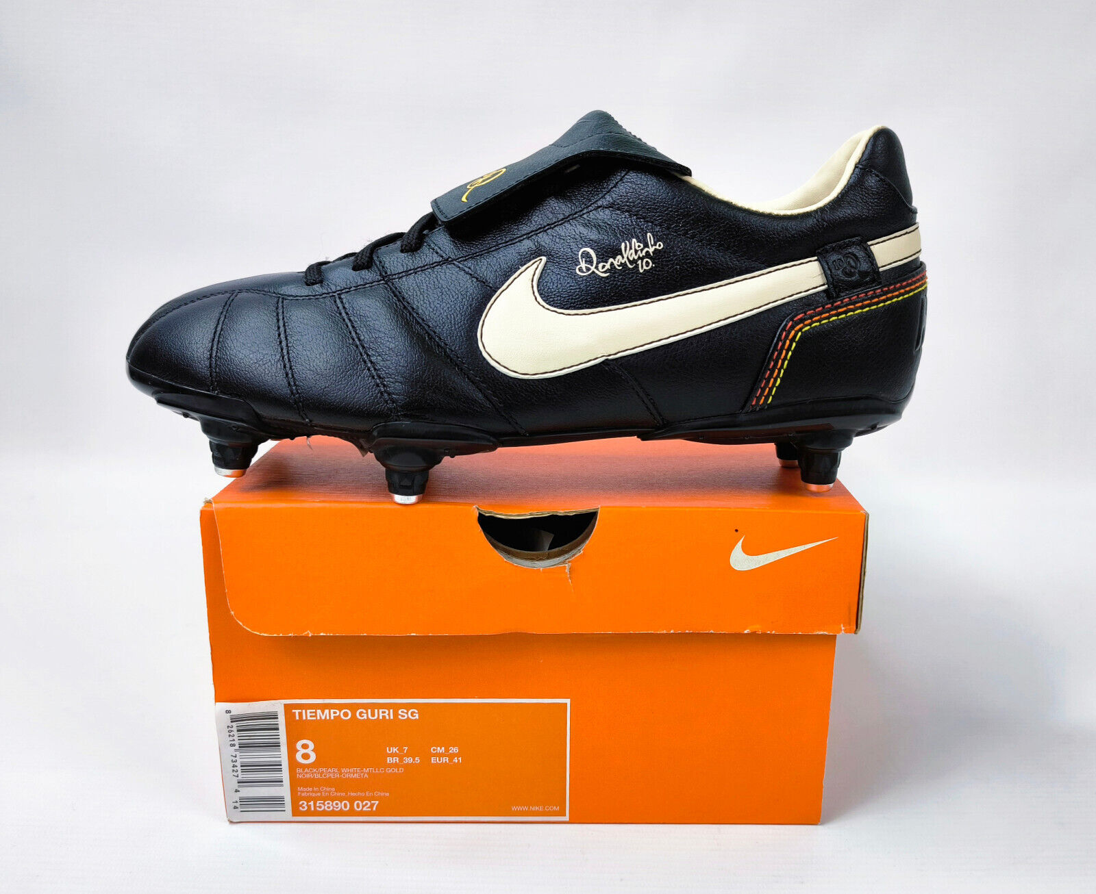 Nike Tiempo Guri SG Ronaldinho R10 2007 EUR 41 / UK 7 315890 027 Fussball Schuhe