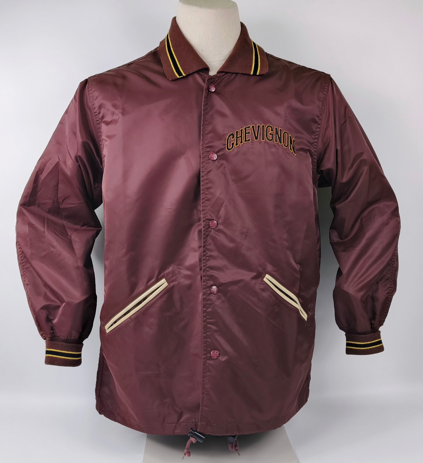 Chevignon Jacke Parka Windbreaker weinrot Gr. L Regenjacke vintage 80s 90s