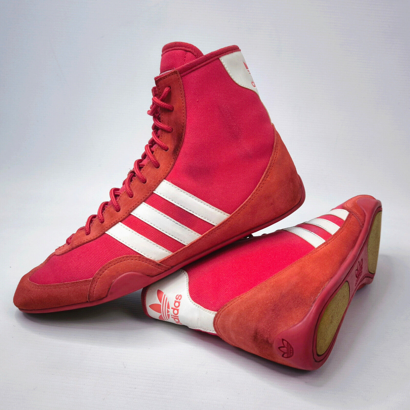 adidas Wrestling Schuhe Canvas 2003 Größe UK 7 / Eur 40 2/3 combat 038678