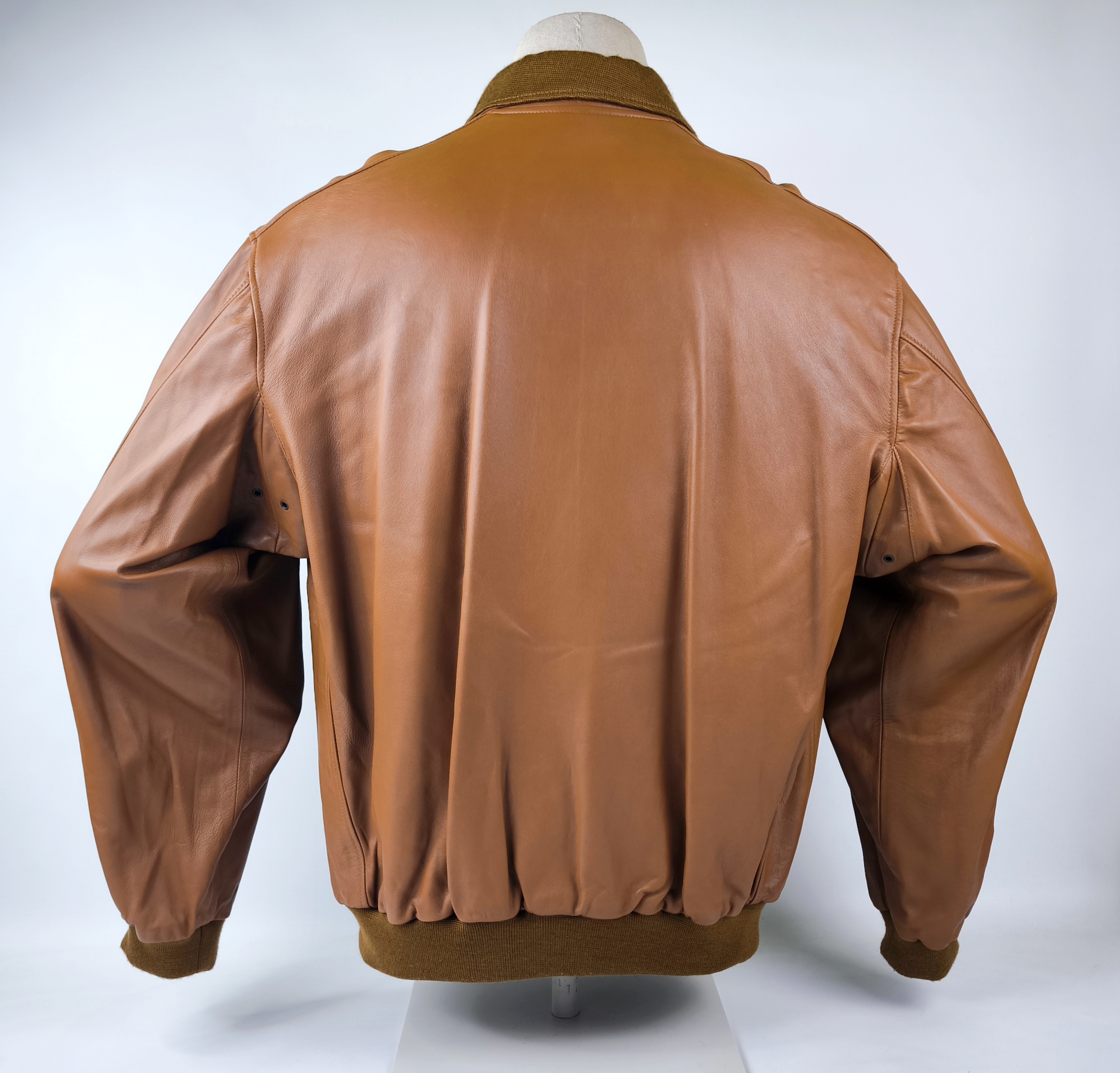 Chevignon Lederjacke Lamm Porte Avion cognacfarben Gr. XXL vintage NEU + Etikett