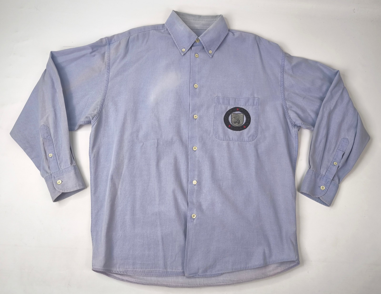 Iceberg Hemd Jeans Charlie Brown hellblau Gr. L Italy 90s Button-Down