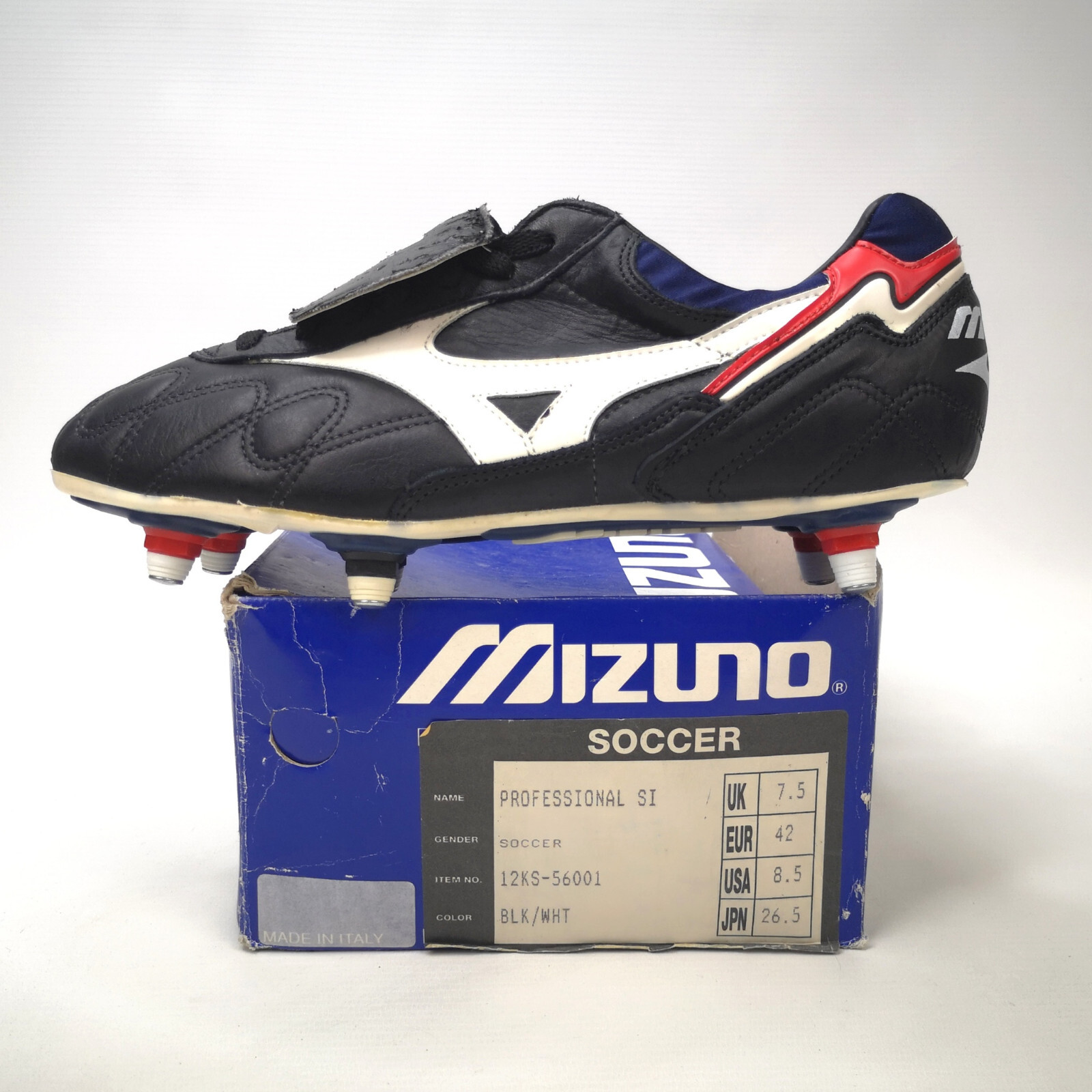 Mizuno Professional SI Fussball Schuhe Eur 42 / UK 7.5 Made in Italy Morelia