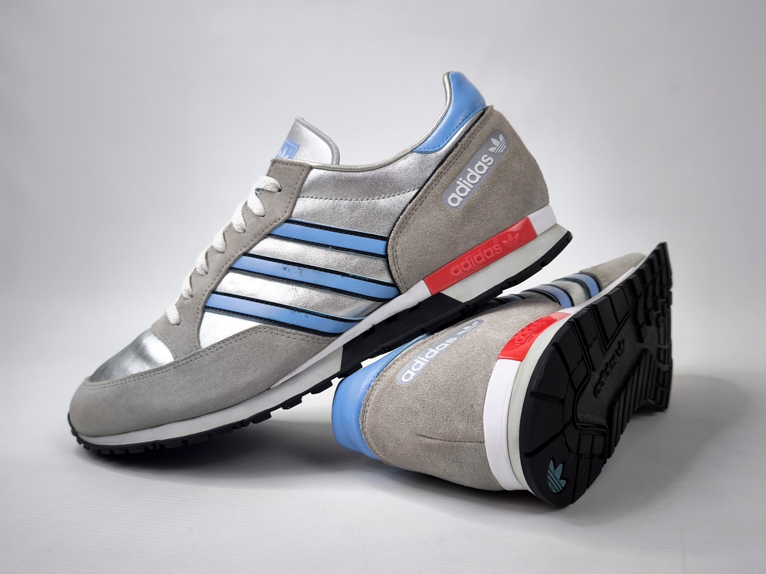 adidas Phantom Schuhe EUR 46 - UK 11 silber hellblau aus 2013 Q34304 micropacer