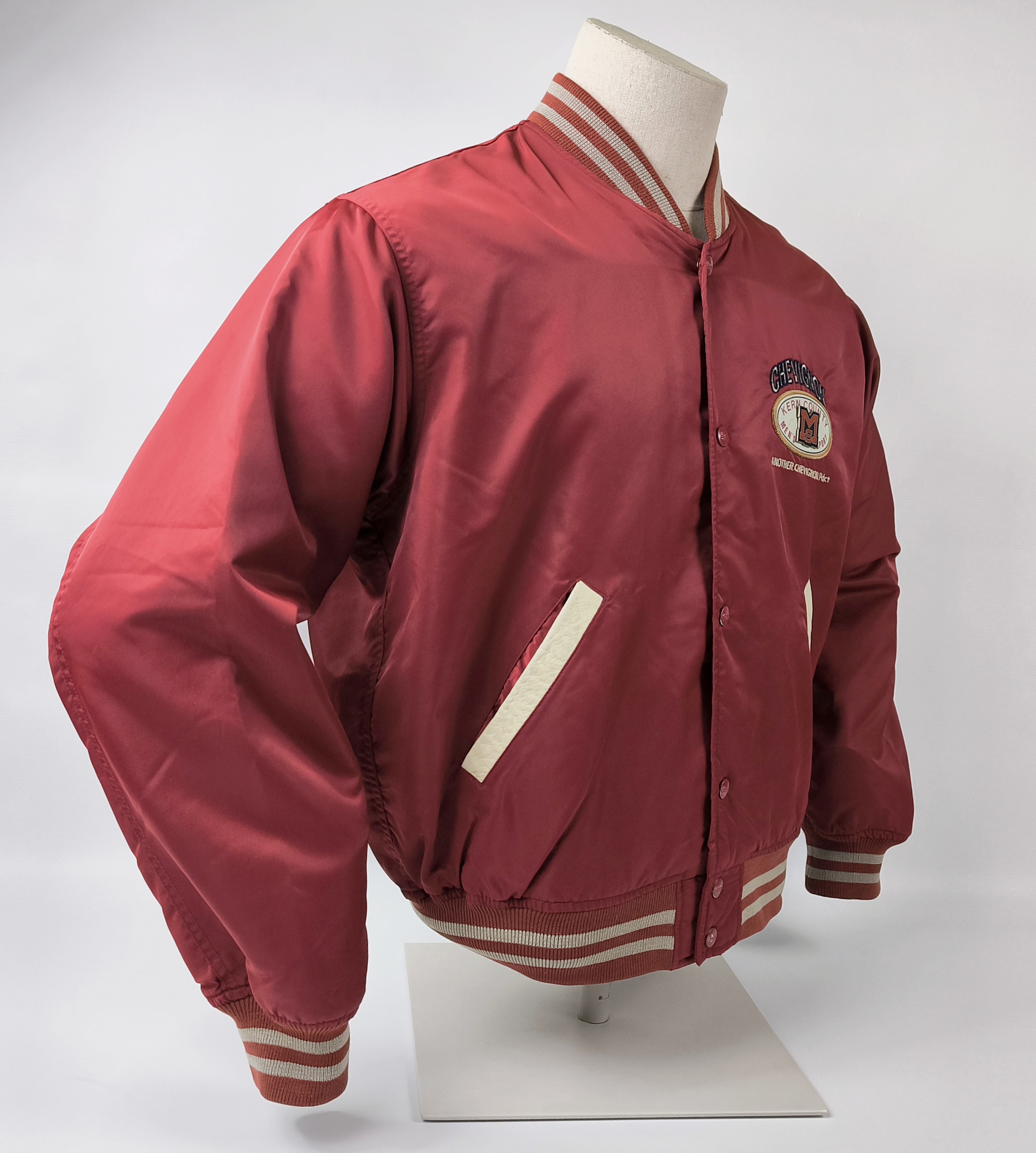 Chevignon Jacke Kern County Men`s Sports Gr. XL (L) rot vintage 90s Rückenlogo