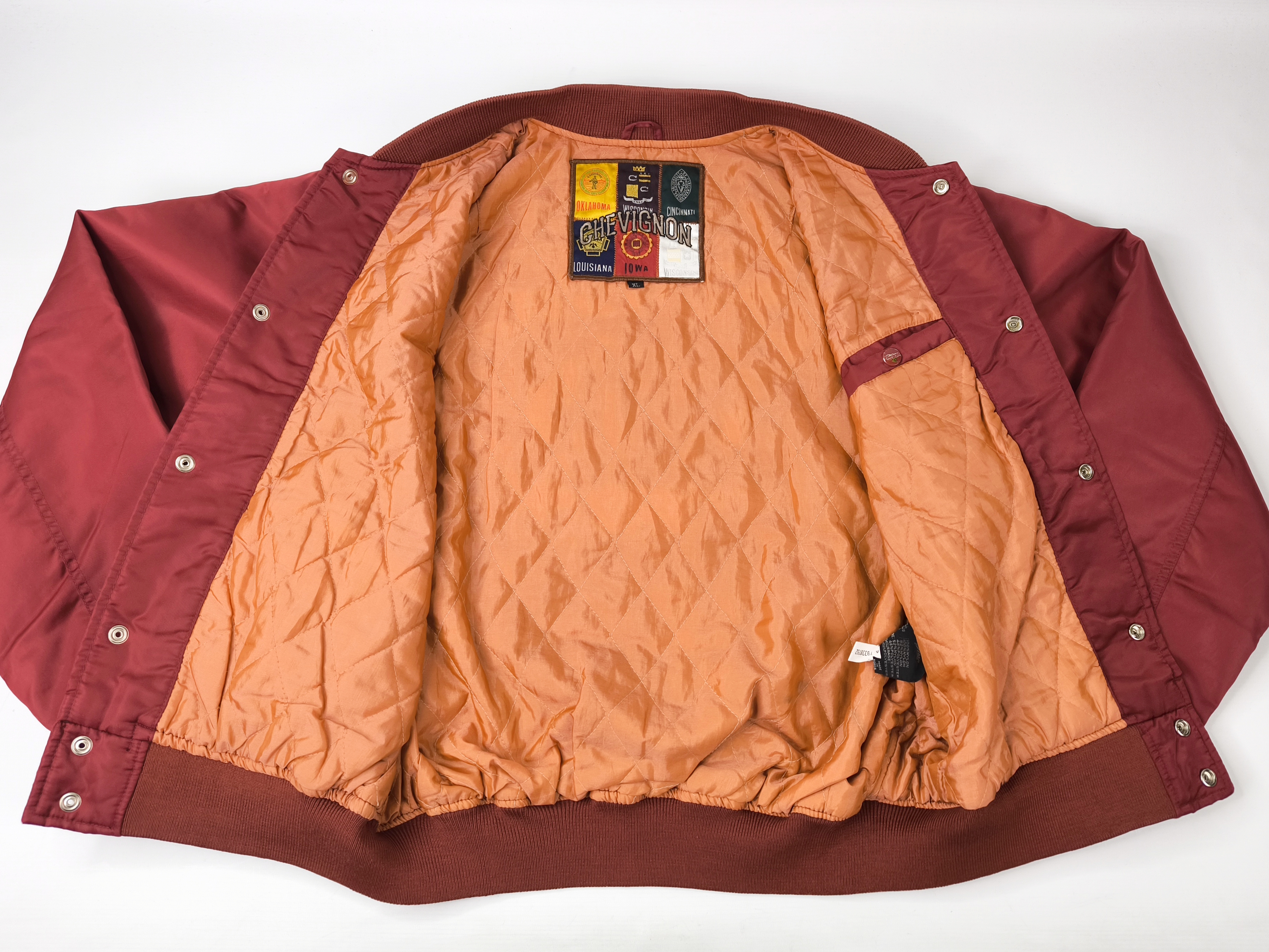 Chevignon Jacke Kern County Men`s Sports Gr. XL (L) rot vintage 90s Rückenlogo
