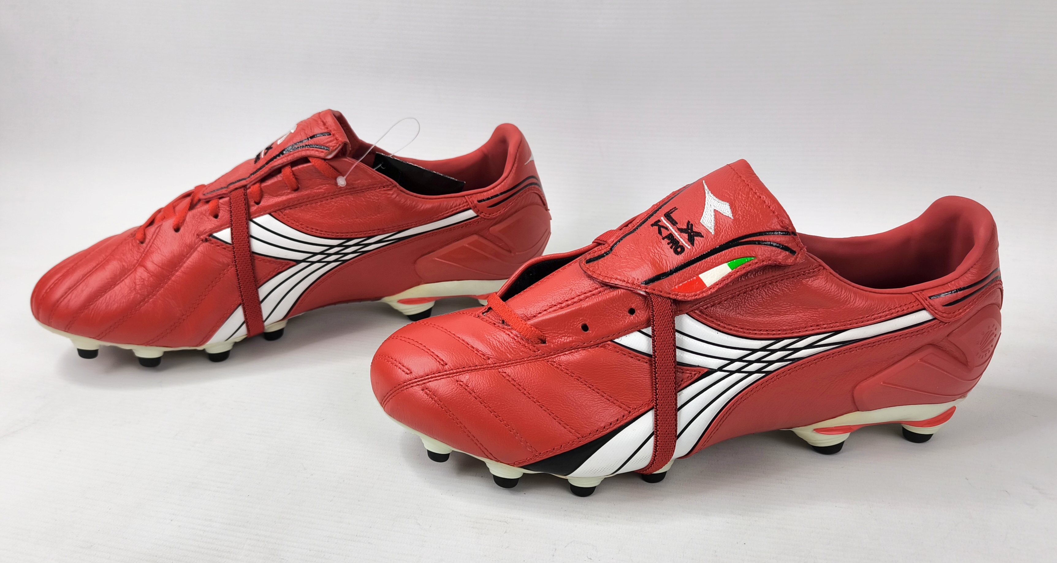 Diadora LX K-Pro 2 MG 14 Fussball Schuhe EUR 46 / UK 11.5 rot 152089 K-Leder