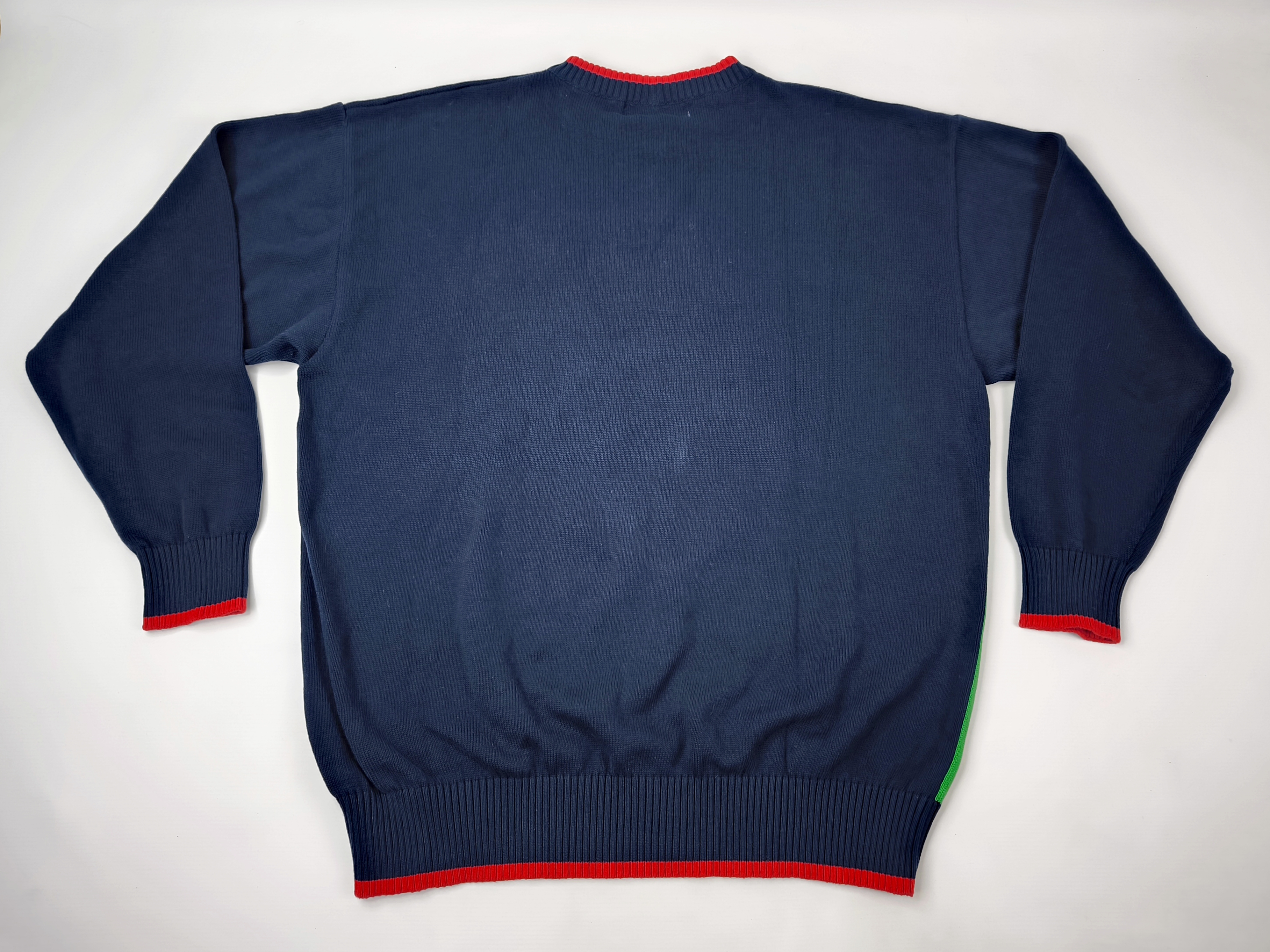 Iceberg Strick Pullover Zwerge dunkelblau Gr. VI (XL) Italy vintage 90s