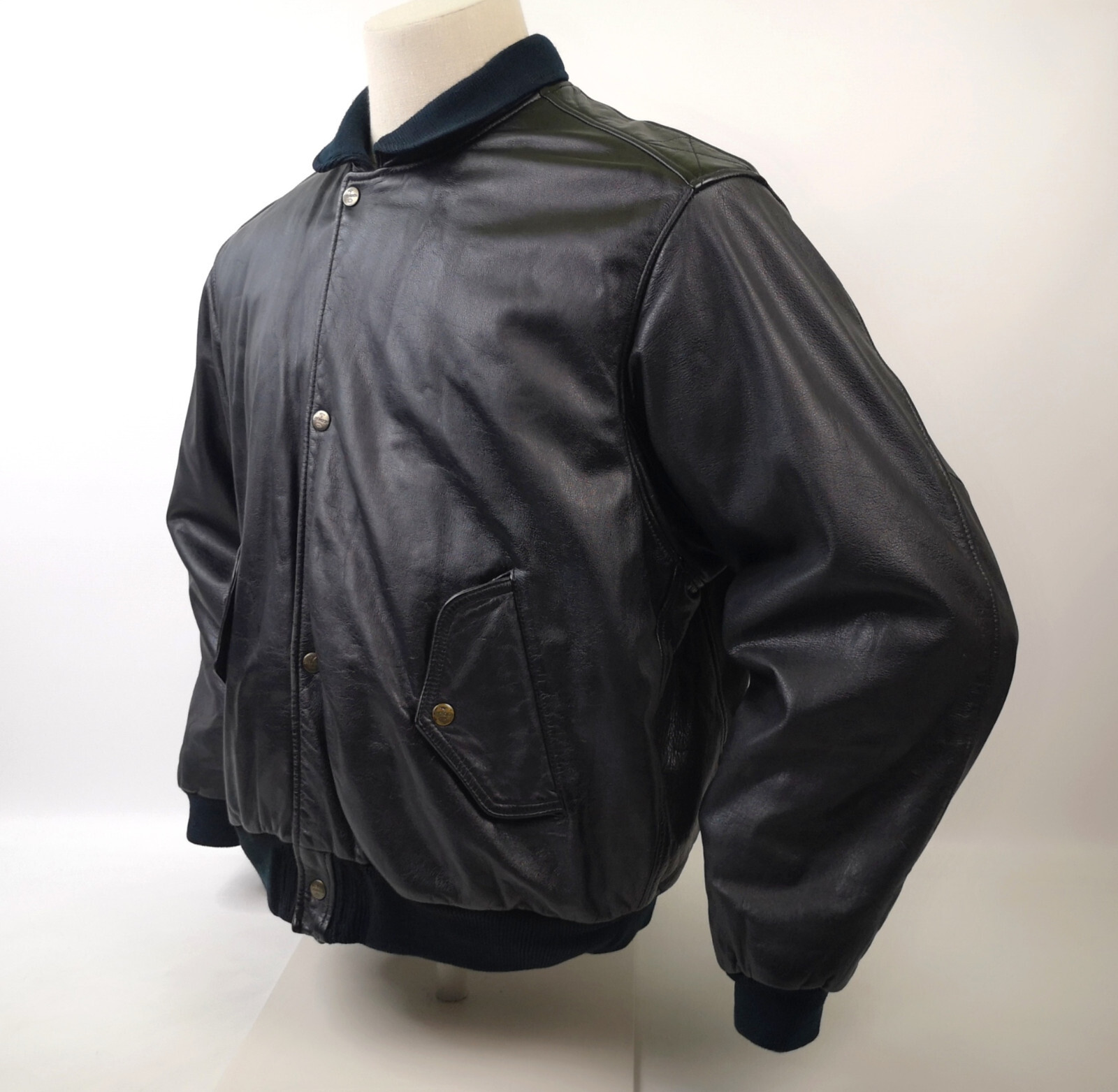 Chevignon Herren Lederjacke Port Avion schwarz Gr. XL vintage Porte