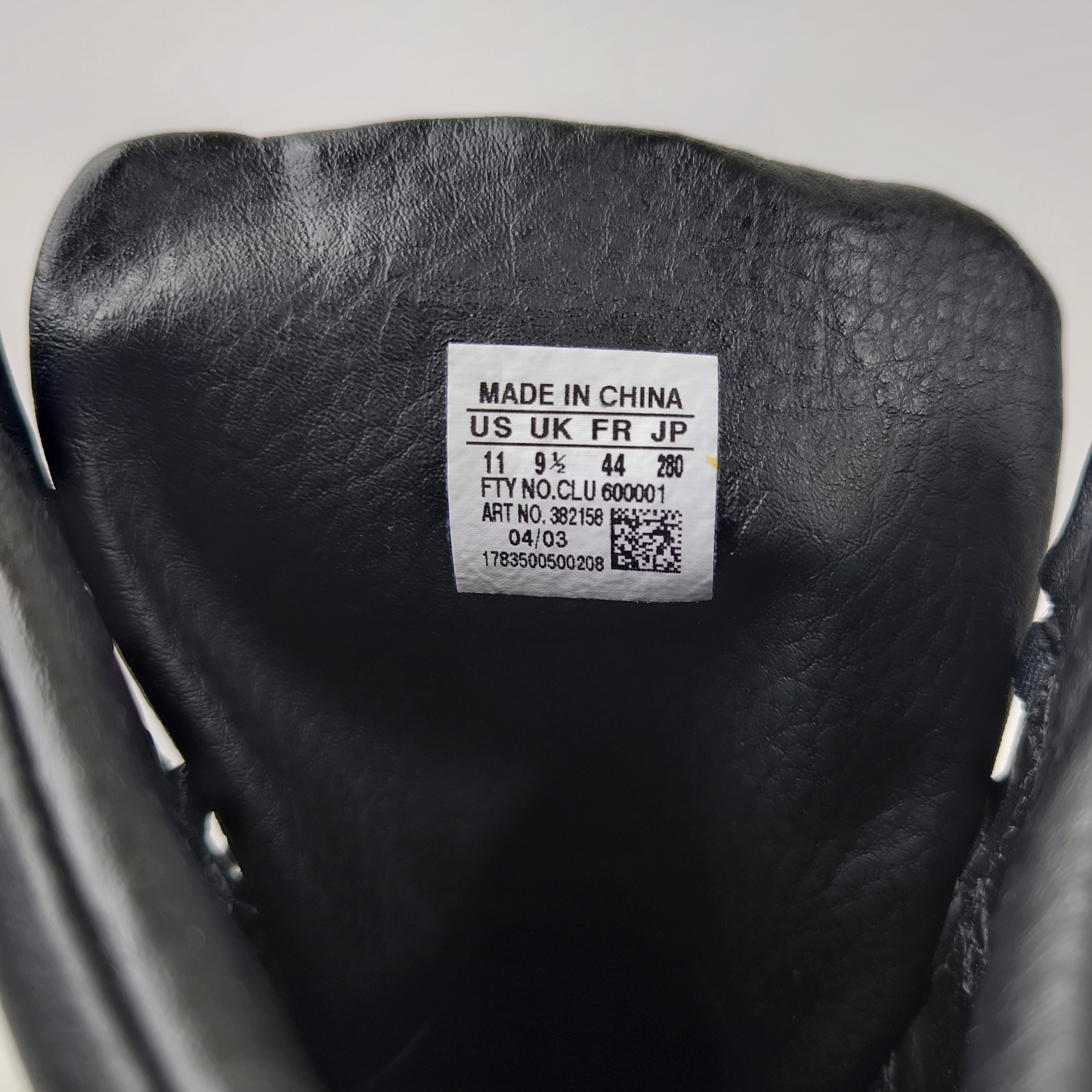 adidas Prajna High Schuhe EUR 44 UK 9.5 aus 2003 Leder schwarz 382158 neu
