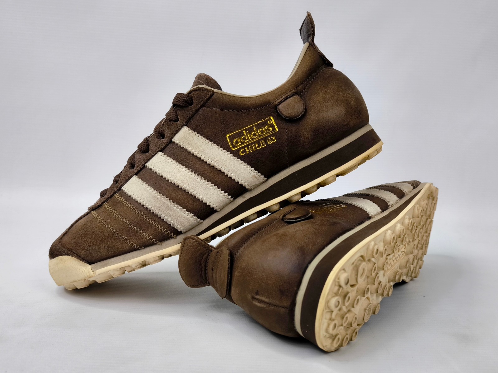 adidas Chile 62 Schuhe Wildleder braun Eur 41 1/3 / UK 7.5 116989 aus 2005