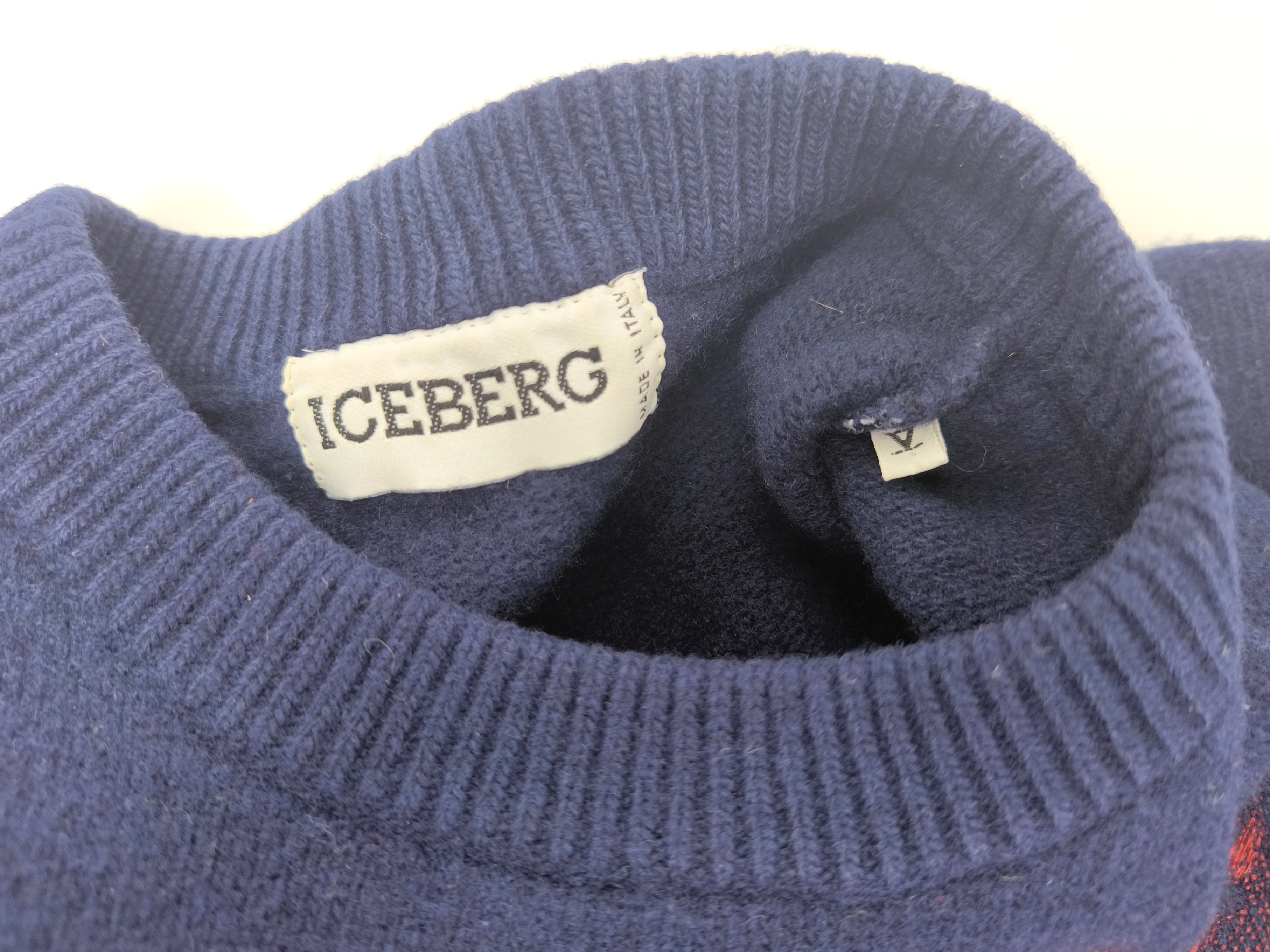 Iceberg Strick Pullover Rebel Without A Cause Gr. V (M) Italy 90s James Dean