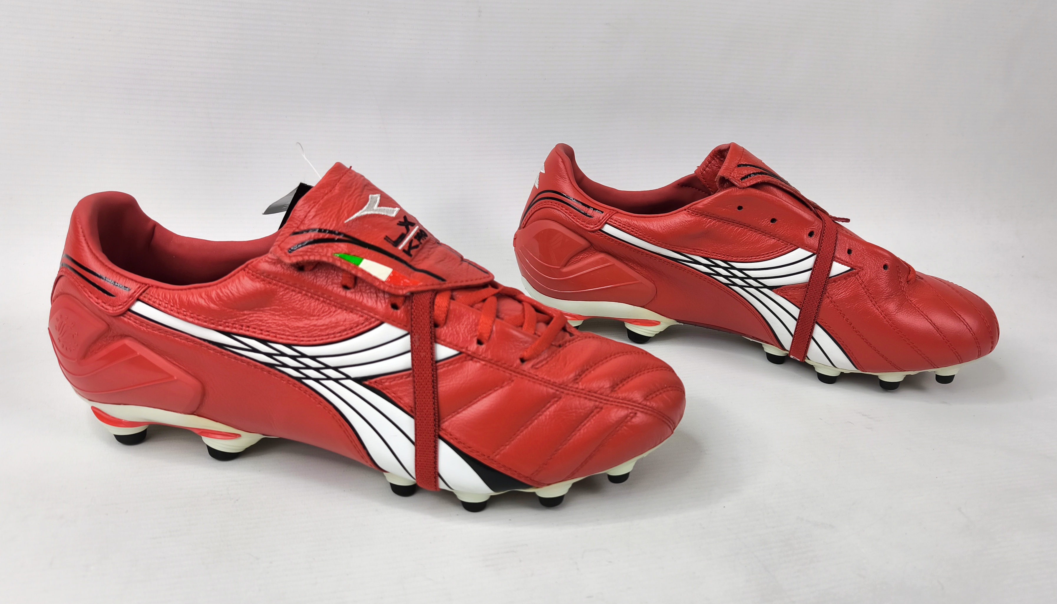 Diadora LX K-Pro 2 MG 14 Fussball Schuhe EUR 46 / UK 11.5 rot 152089 K-Leder