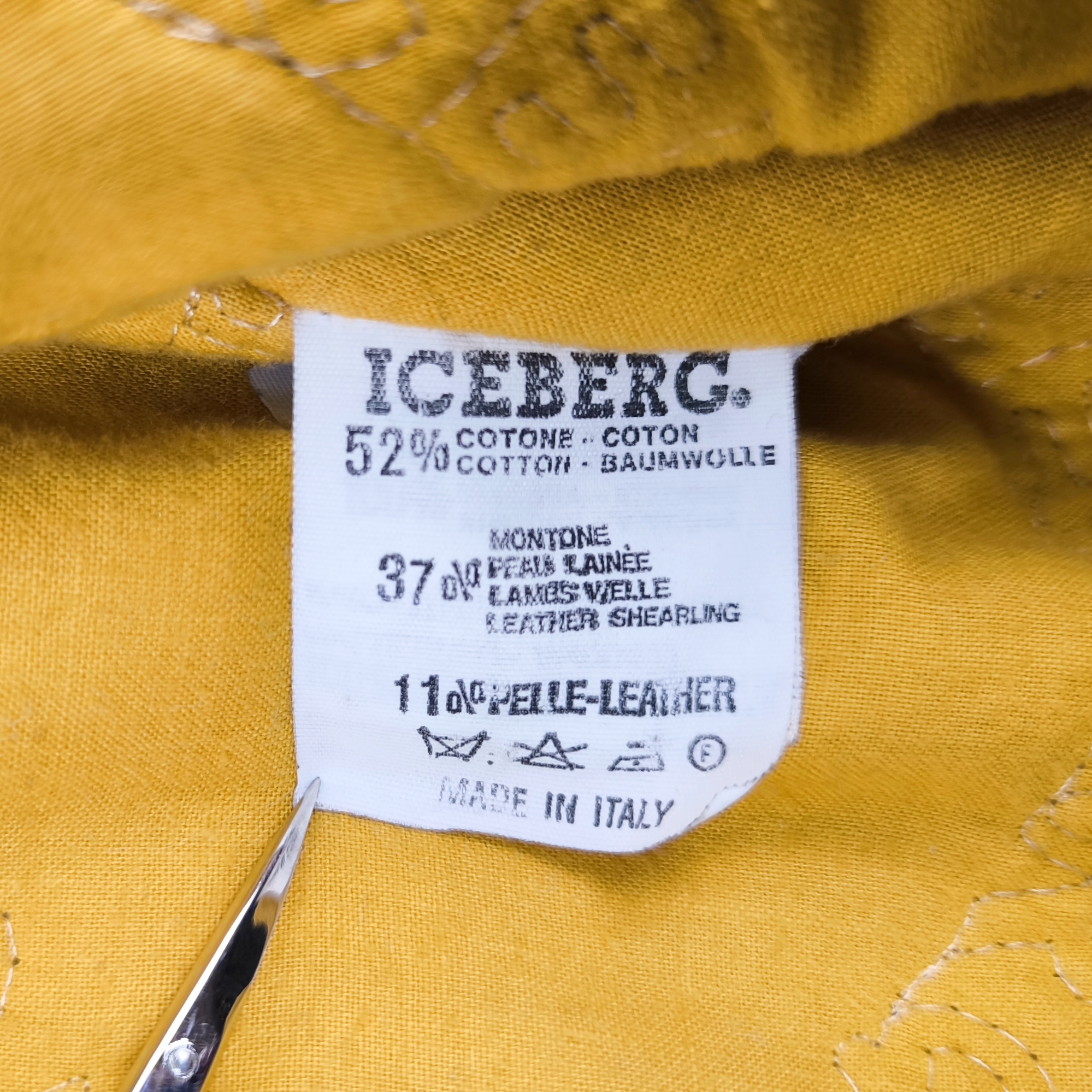 Iceberg Lederjacke Aristocats Lamm Leder Jacke Gr. 52 vintage 90s Rückenlogo