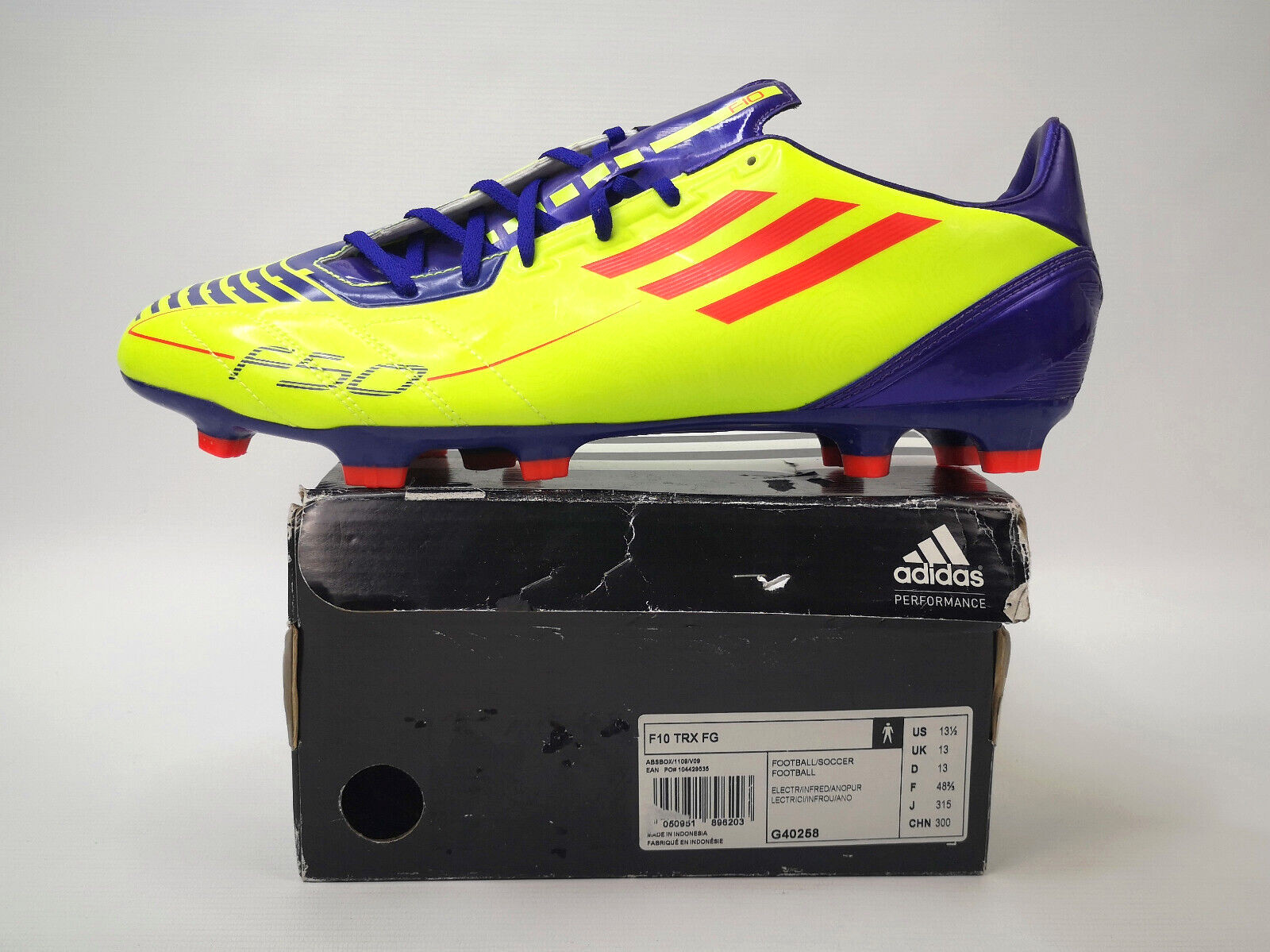 adidas F50 F10 FG 2011 Fussball Schuhe Gr. EUR 48 2/3 / UK 13 G40258 neu