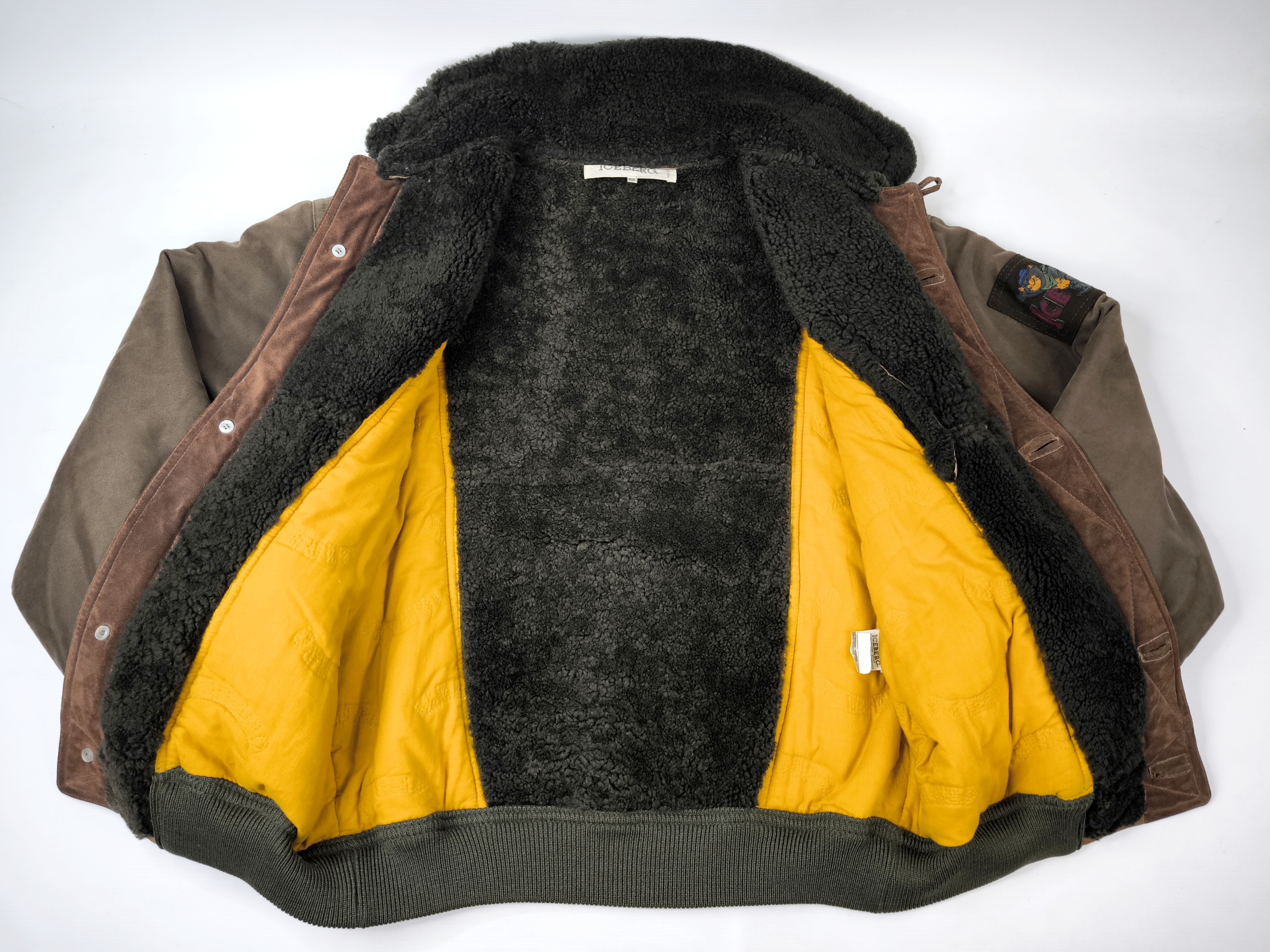 Iceberg Lederjacke Aristocats Lamm Leder Jacke Gr. 52 vintage 90s Rückenlogo