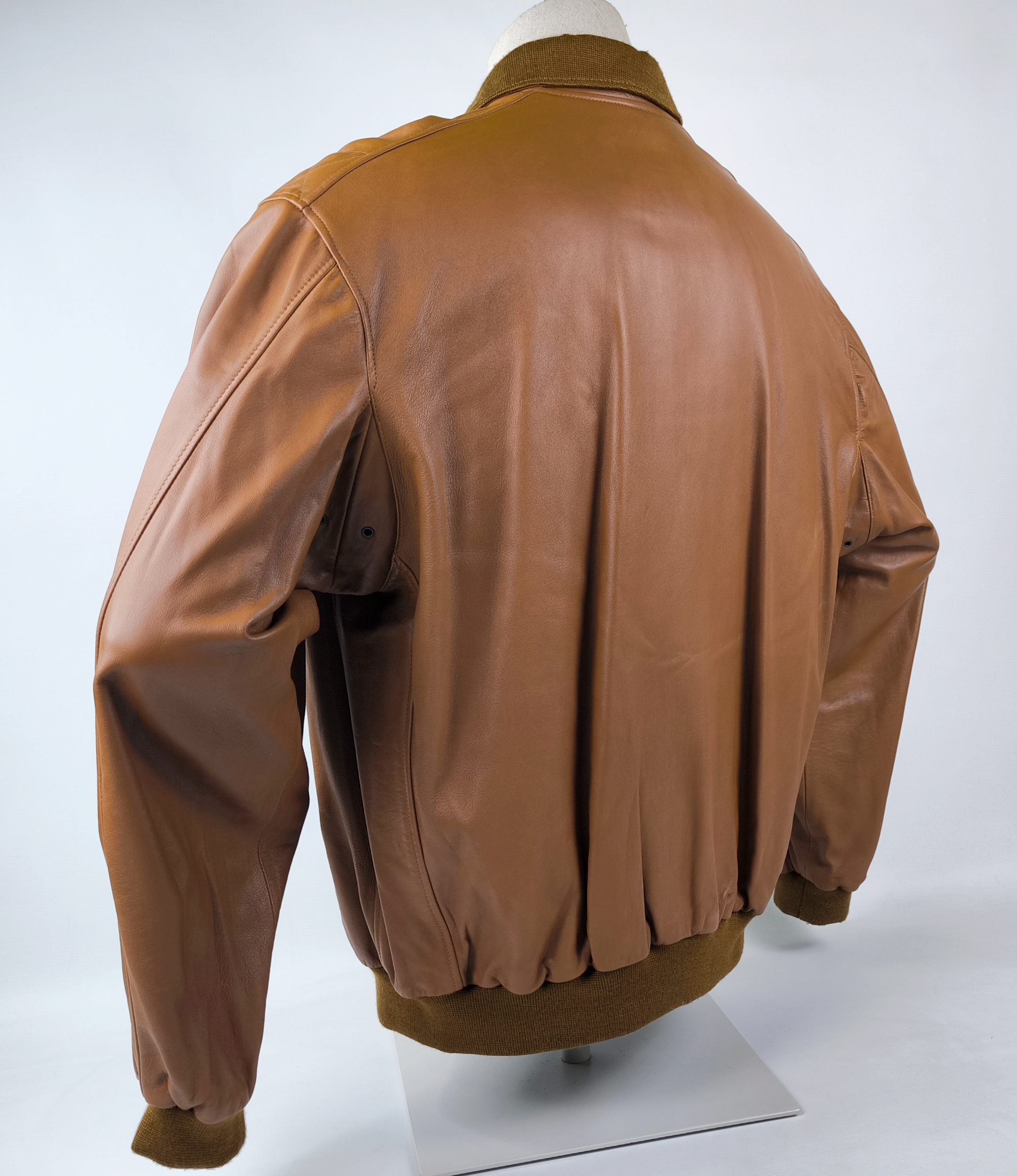 Chevignon Lederjacke Lamm Porte Avion cognacfarben Gr. XXL vintage NEU + Etikett