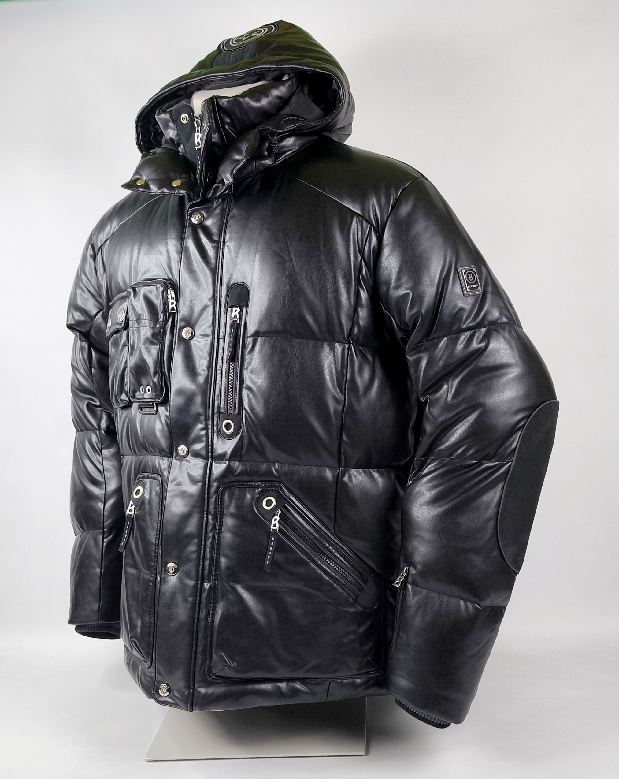Bogner Skijacke Daunenjacke Tech Leder EU 56 (XXL) schwarz Herren Luxus Jacke