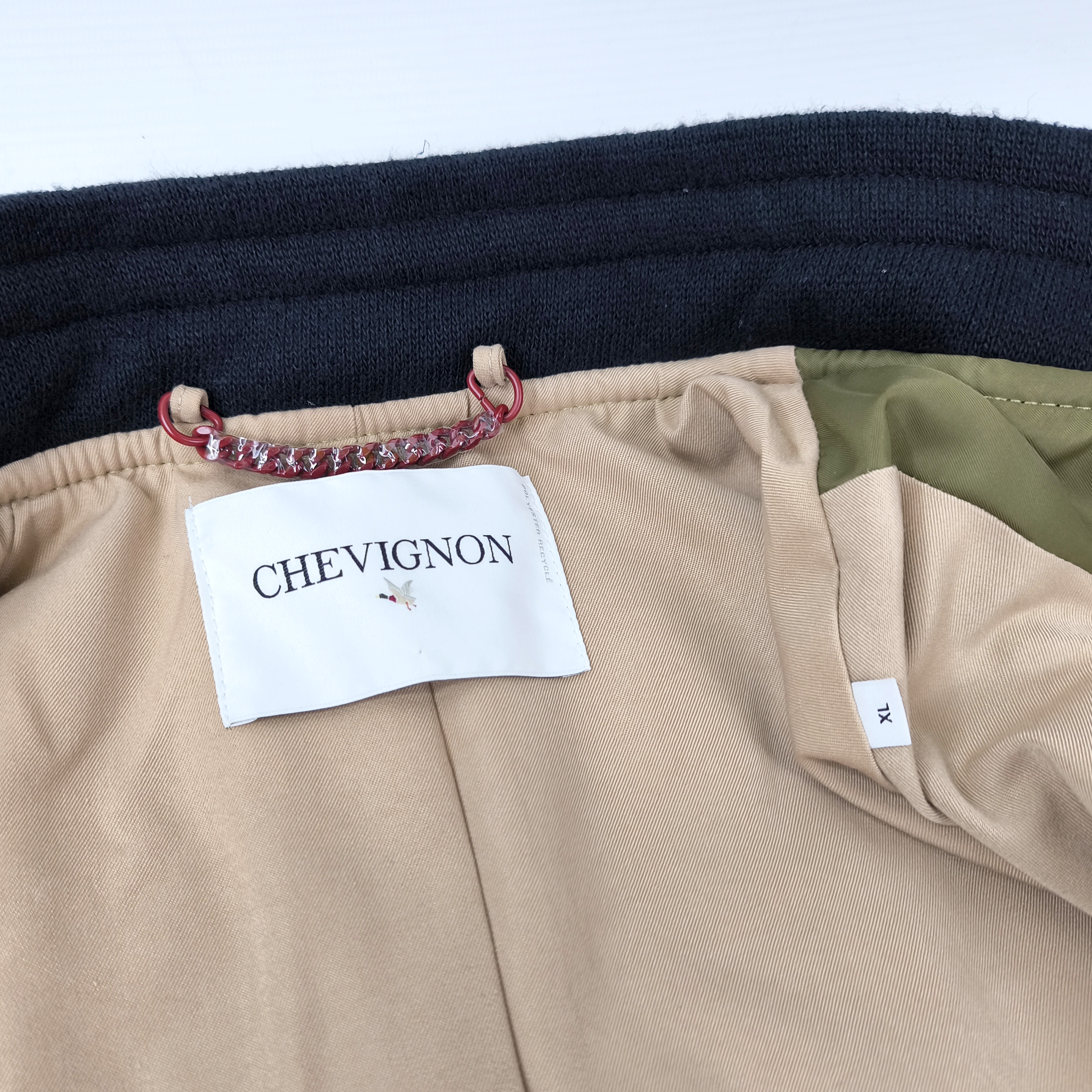 Chevignon Jacke Lunar khaki Gr. XL (L) Lamm Ledereinsätze Uranus