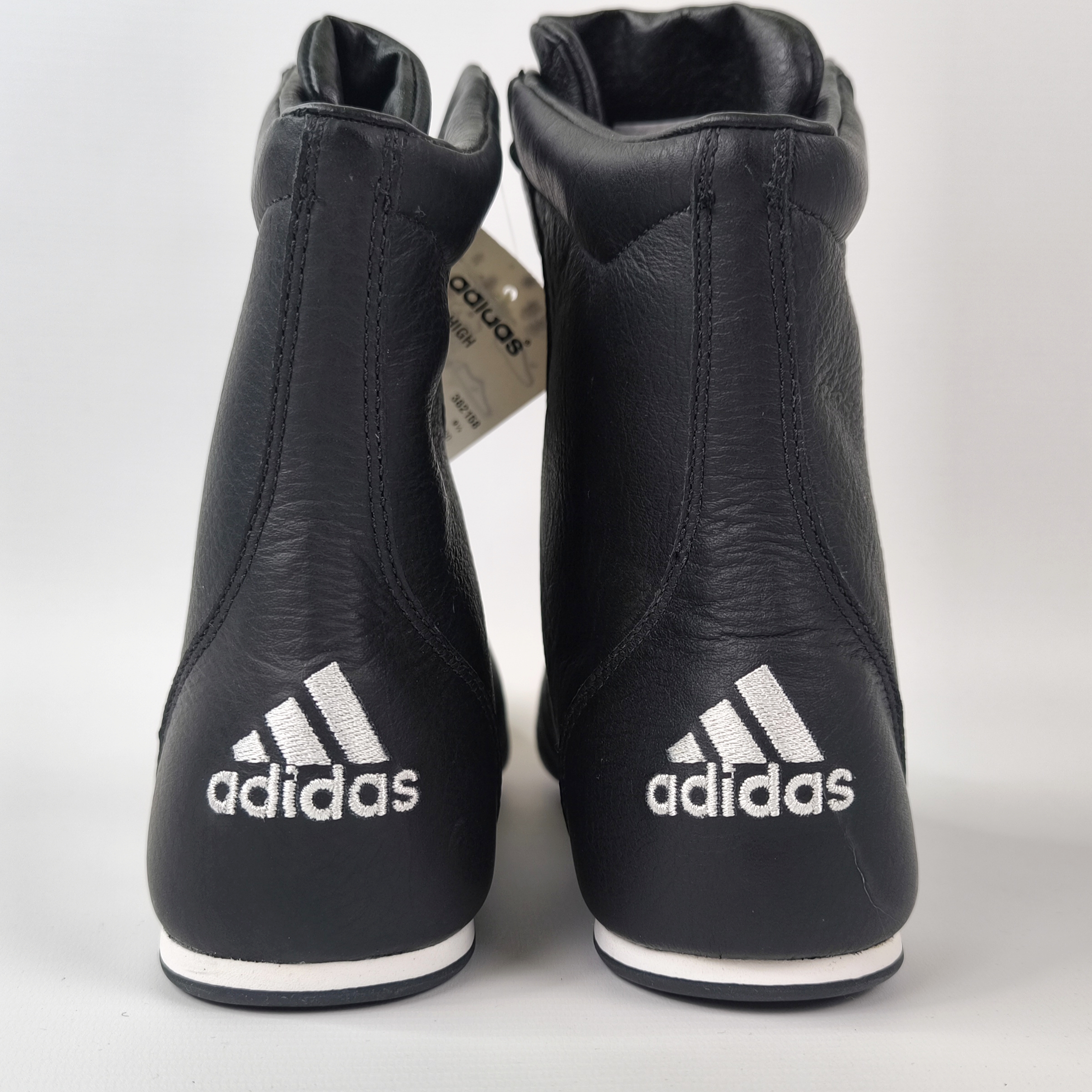 adidas Prajna High Schuhe EUR 44 UK 9.5 aus 2003 Leder schwarz 382158 neu