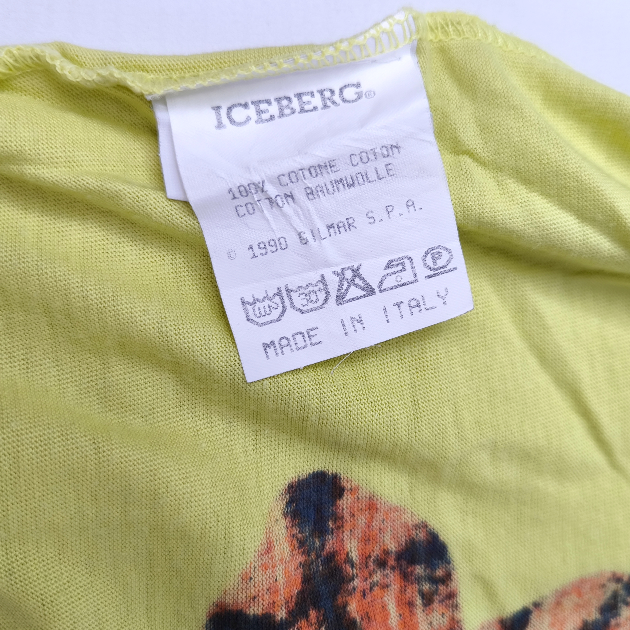 ceberg T-Shirt Balu Dschungelbuch gelb Gr. M (L) Italy vintage 90s