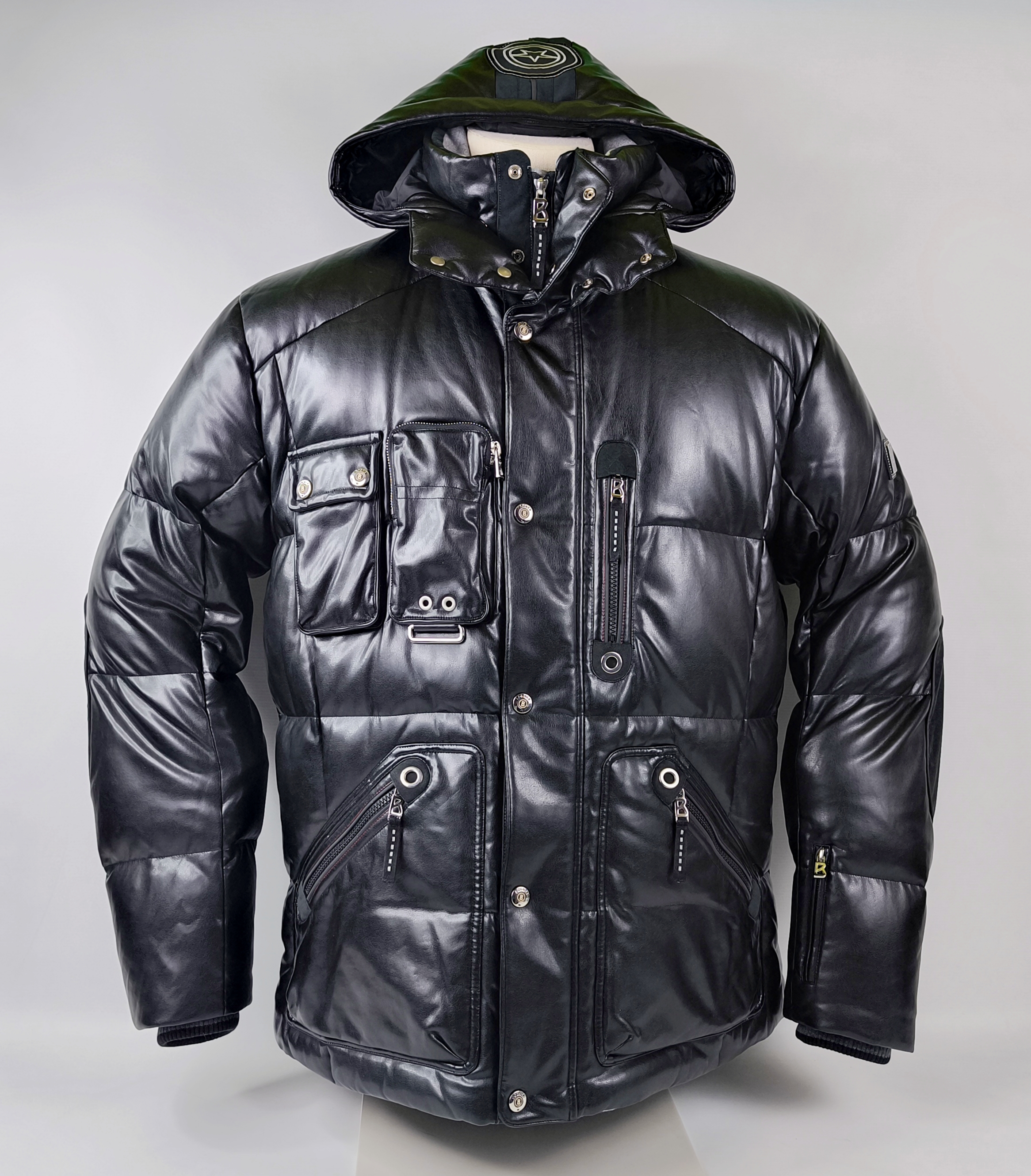 Bogner Skijacke Daunenjacke Tech Leder EU 56 (XXL) schwarz Herren Luxus Jacke