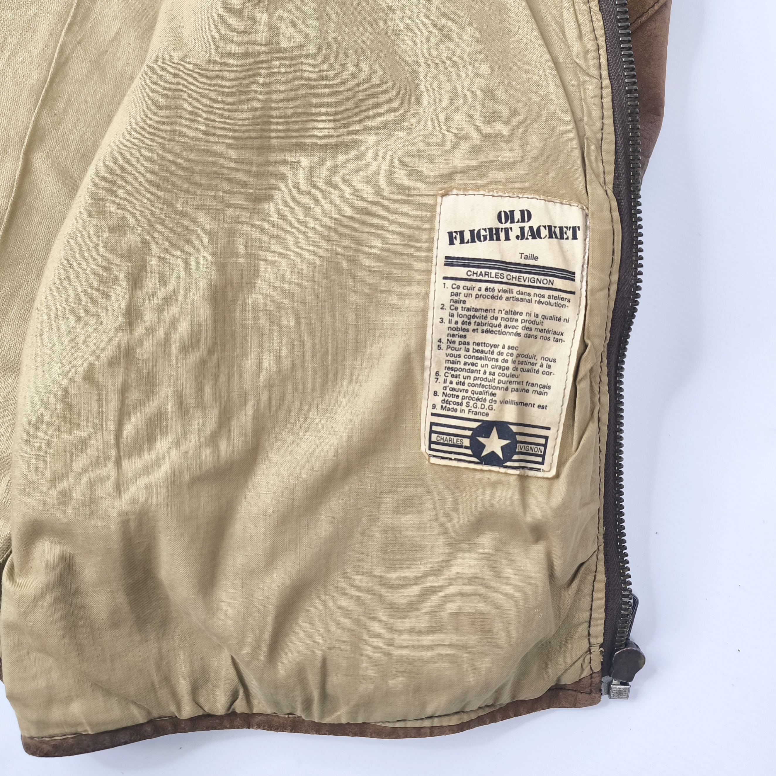 Chevignon Lederjacke braun Gr. XL (L) Fliegerjacke vintage 80s Old Flight Jacket