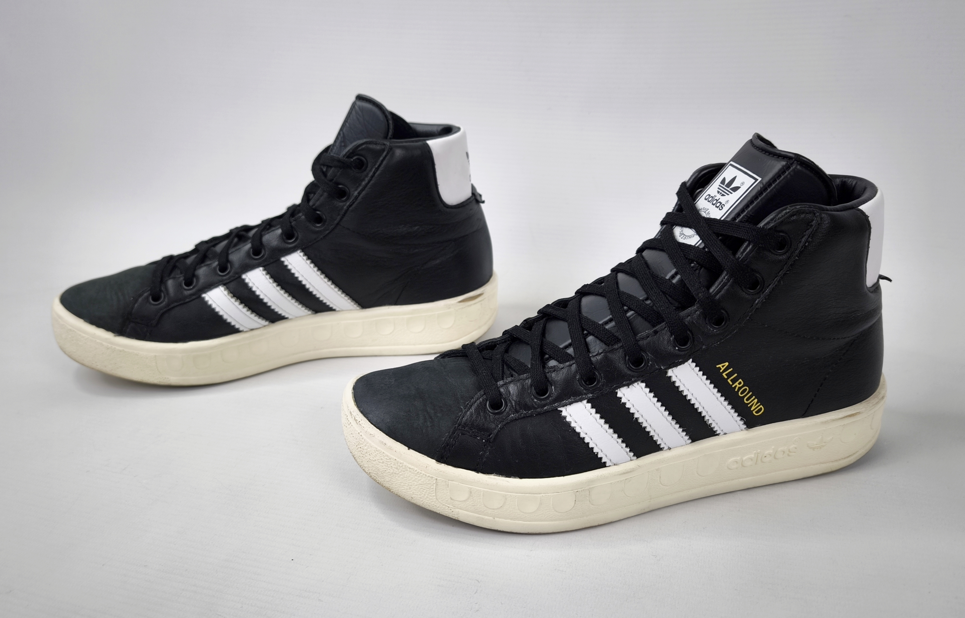 adidas Allround High Schuhe EUR 38 - UK 5 aus 2016 schwarz weiß BB5183