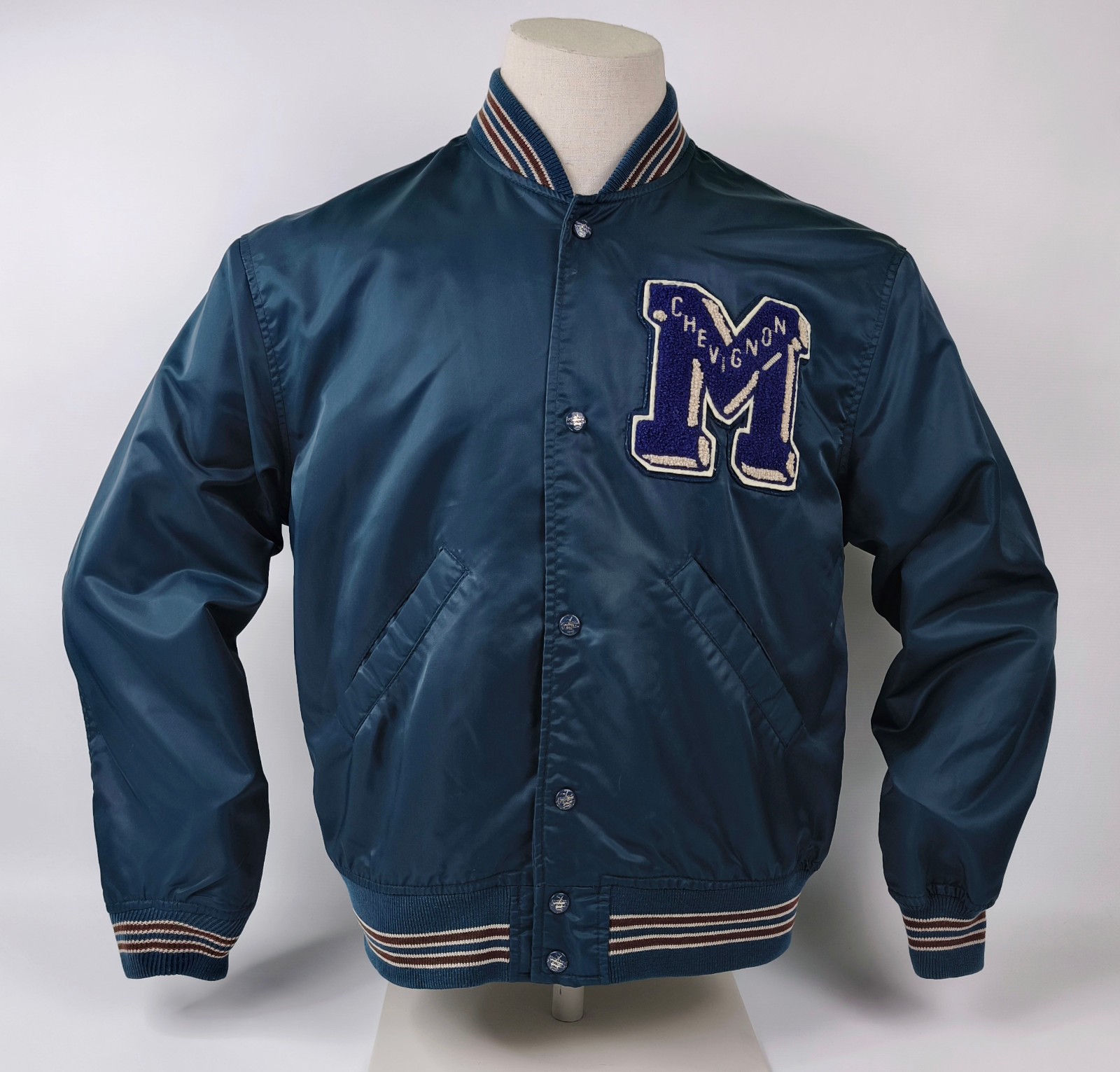 Chevignon Jacke Bomberjacke dunkelblau Gr. L Men`s Sport vintage 90s