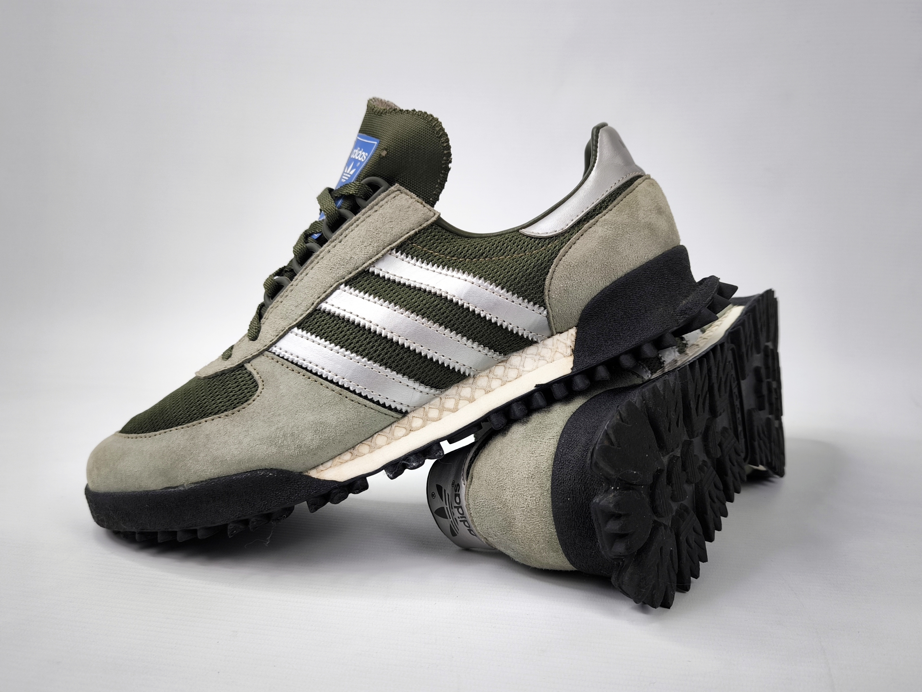 adidas Marathon TR Trainer Schuhe EUR 44 2/3 - UK 10 aus 2017 BB6803 grün silber
