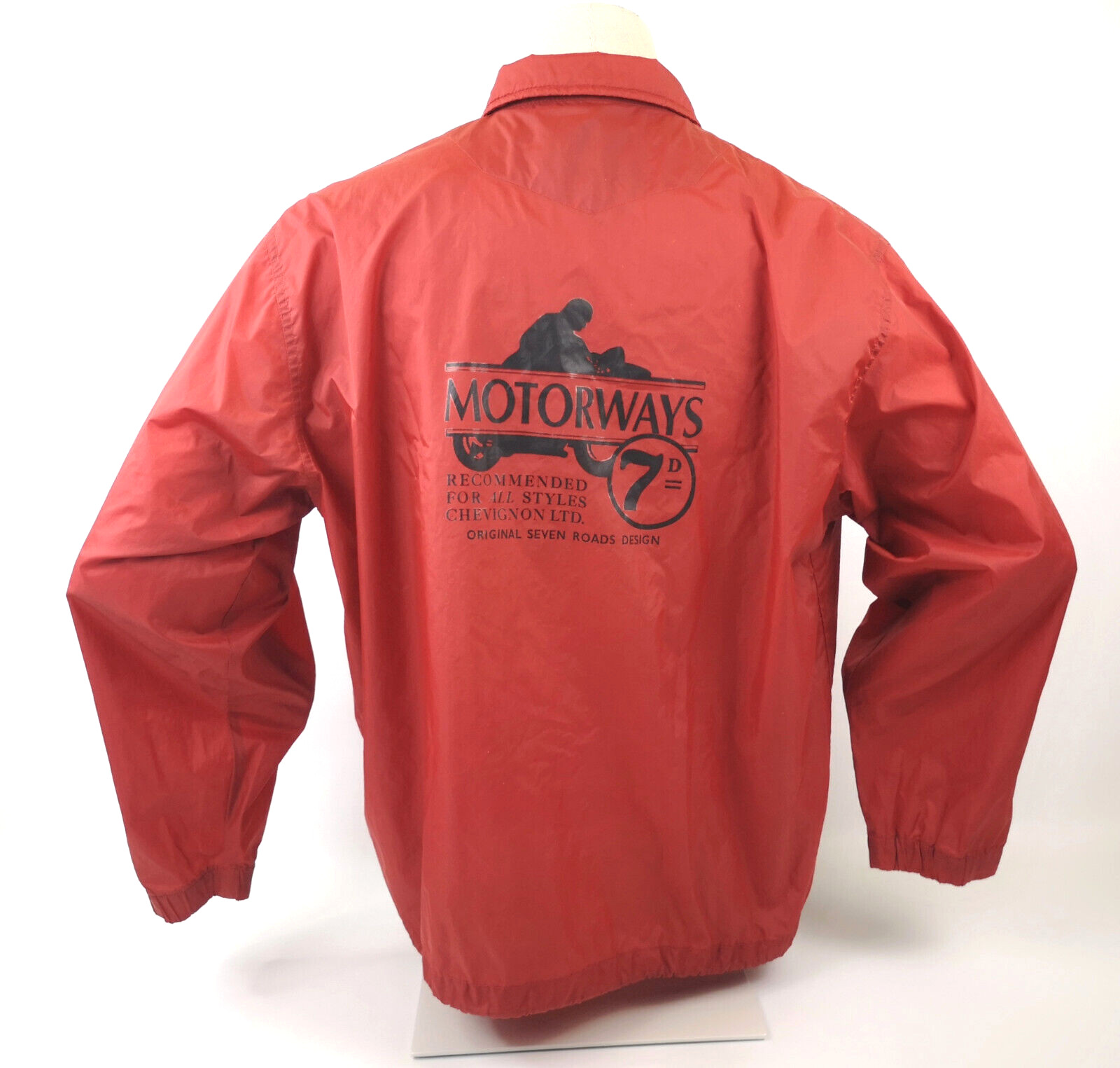 Chevignon Wind-/Regen Jacke rot Gr. XL Black & White Roadmasters