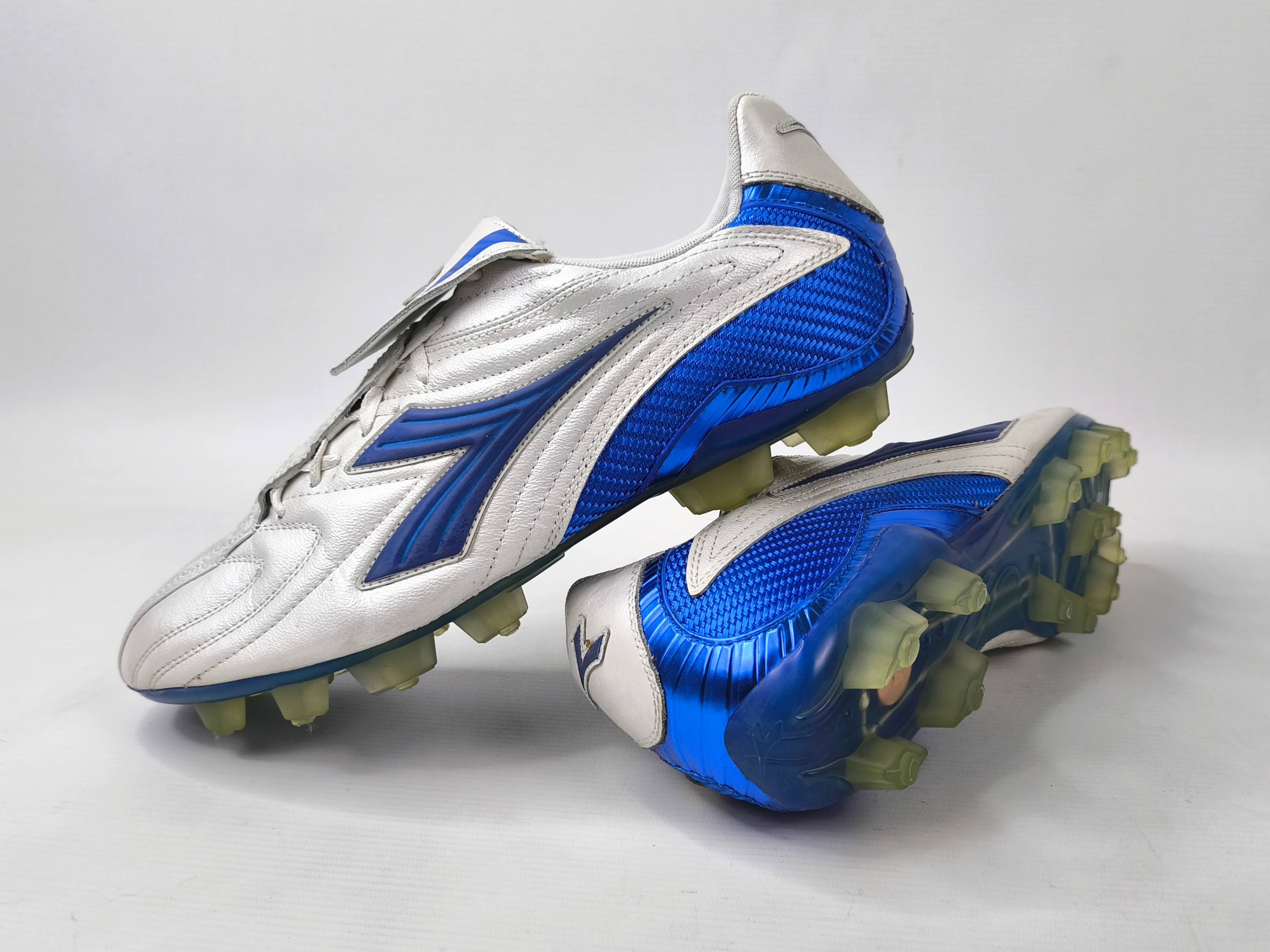 Diadora Maximus K RTX 14 Fussball Schuhe EUR 46 / UK 11.5 silber 145229 K-Leder Kopie