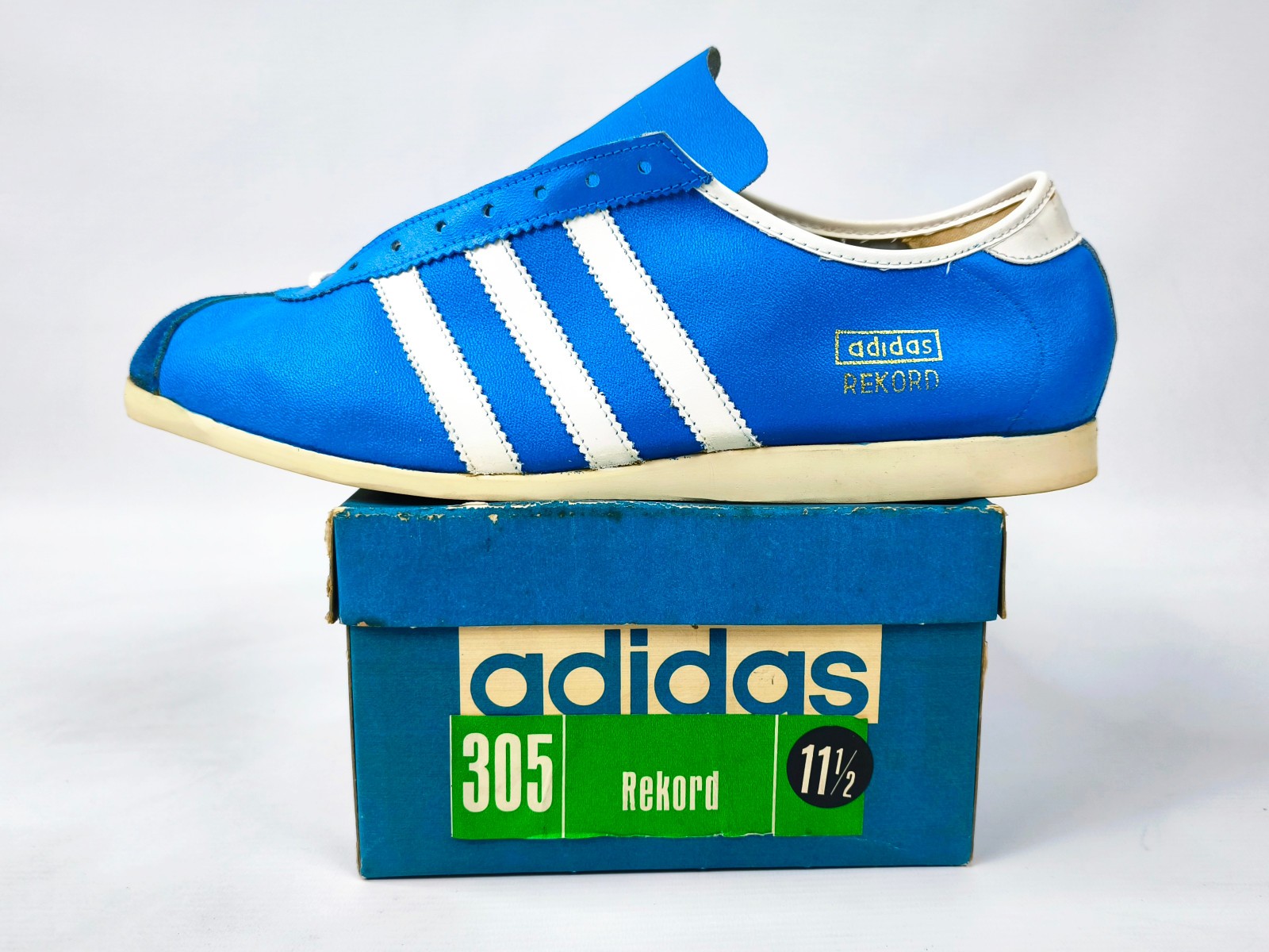 adidas Rekord Schuhe 1960s EUR 46 2/3 / UK 11.5 vintage Made in Roumania 305