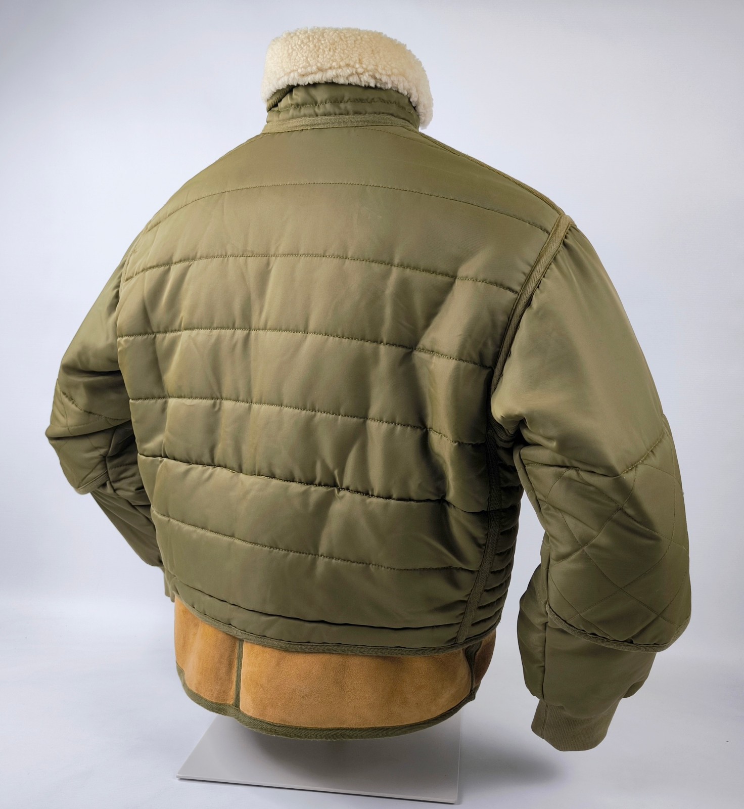Chevignon Jacke Cosmo grün Gr. M Lammleder Bund Cosmos