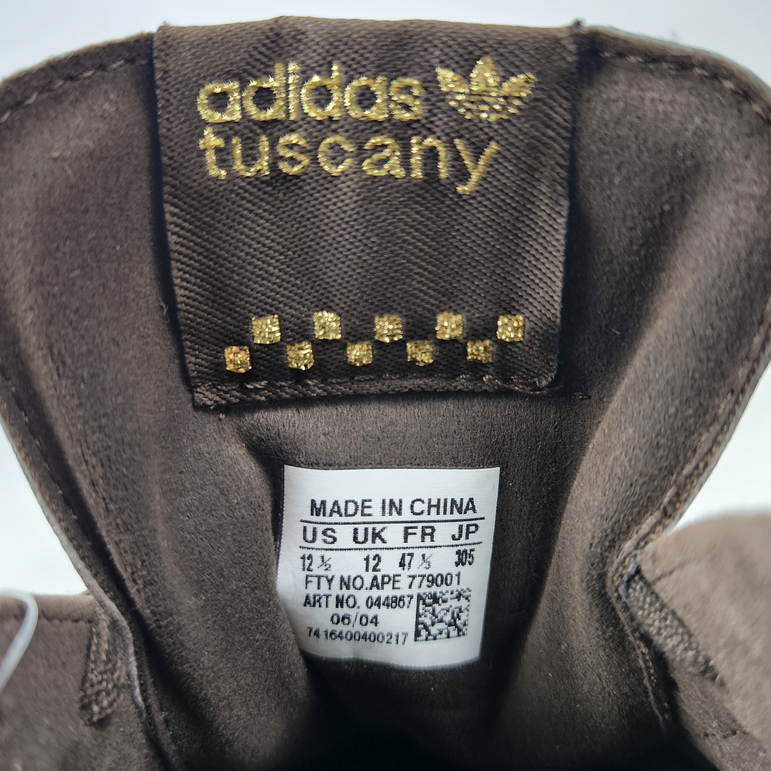 adidas Tuscany LEA Schuhe EUR 47 1/3 UK 12 aus 2004 Wildleder Leder braun 044867